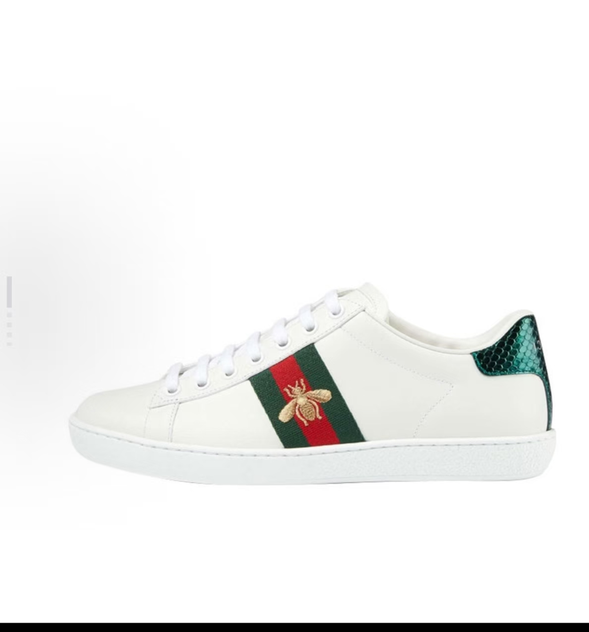 Gucci Ace Bee Low-Top Sneakers White