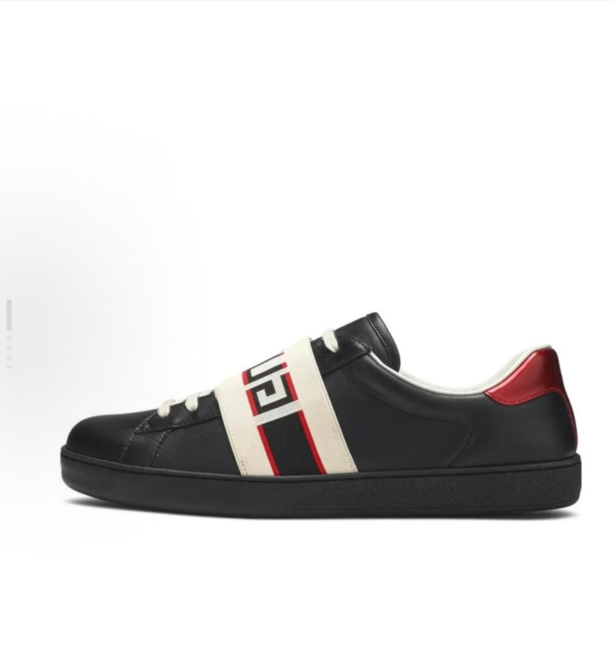 Gucci Ace Stripe Low-Top Sneakers Black/Red