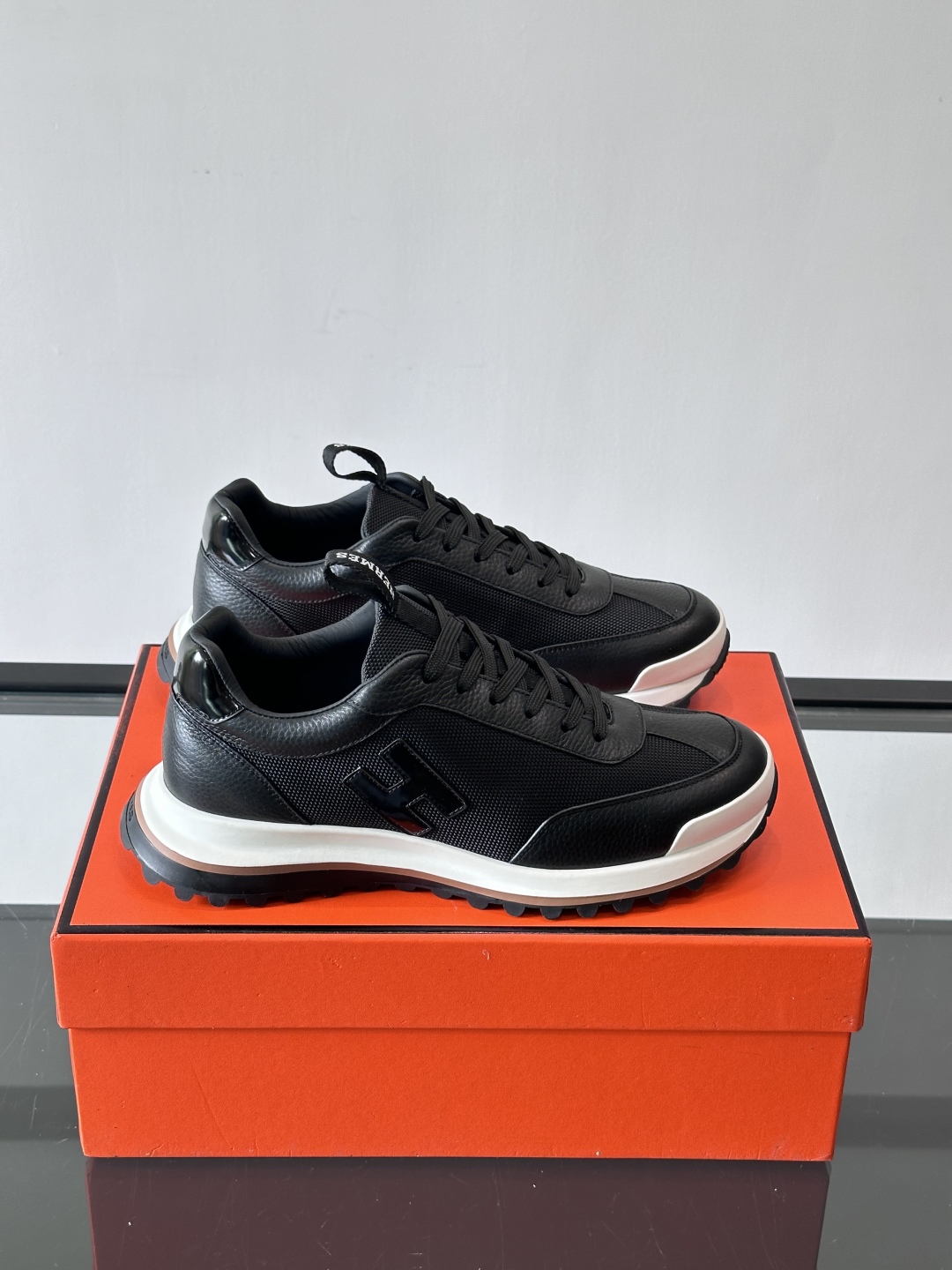 Hermes Hugo Platform Sneakers Black