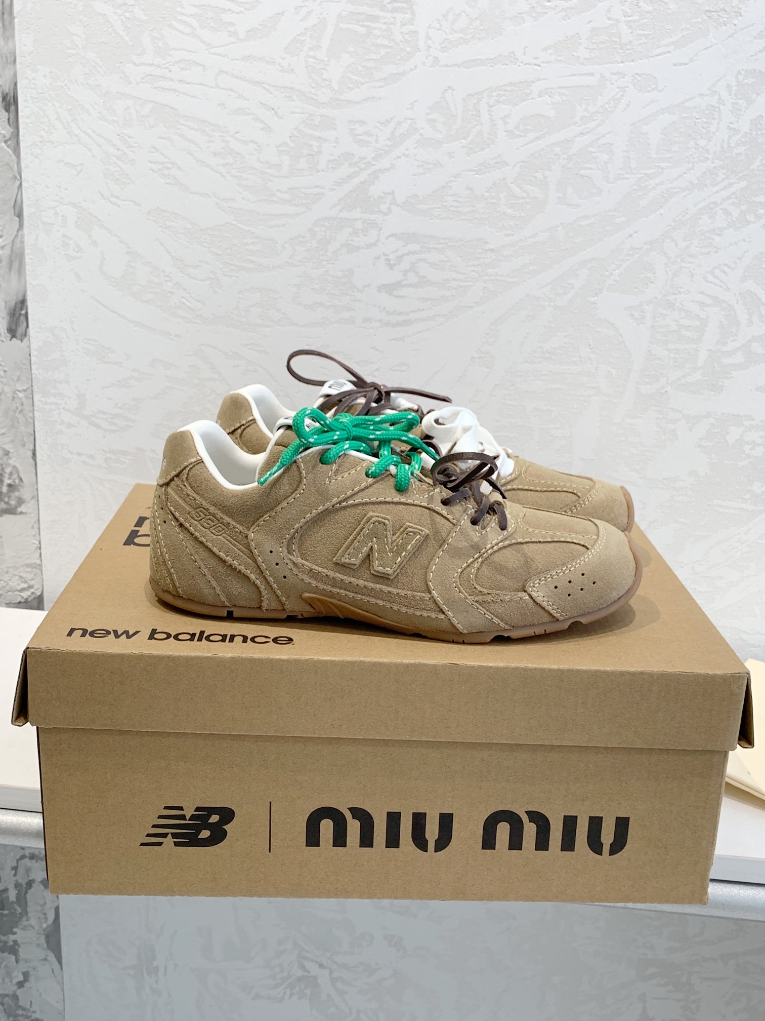 Miu Miu x New Balance 530 Retro Sneakers Khaki