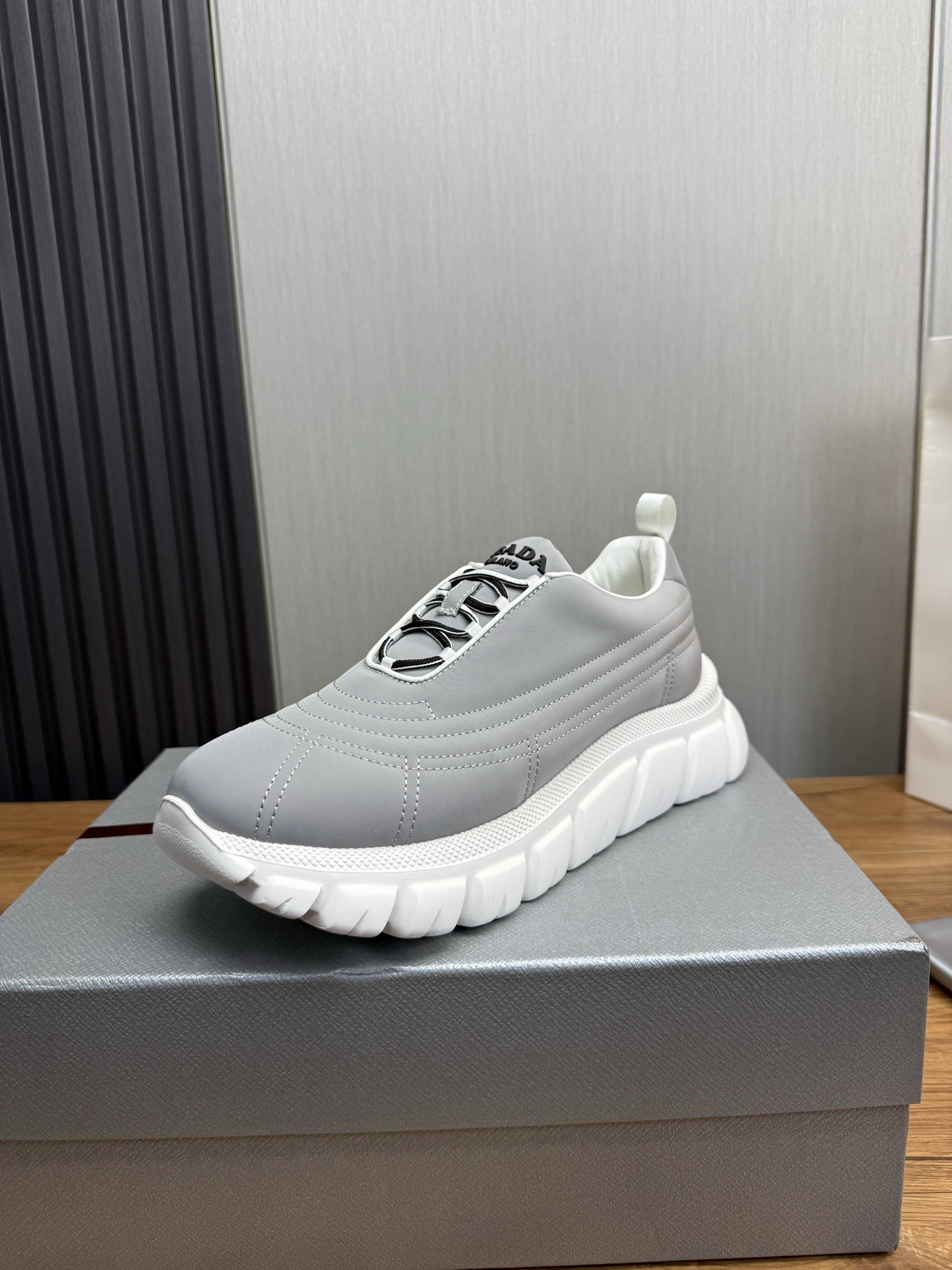 Prada Milano Chunky Sneakers Gray