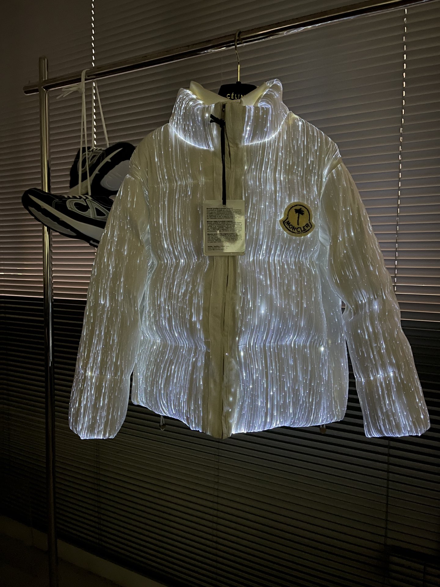 Moncler x Palm Angels Light-Up Puffer Jacket White