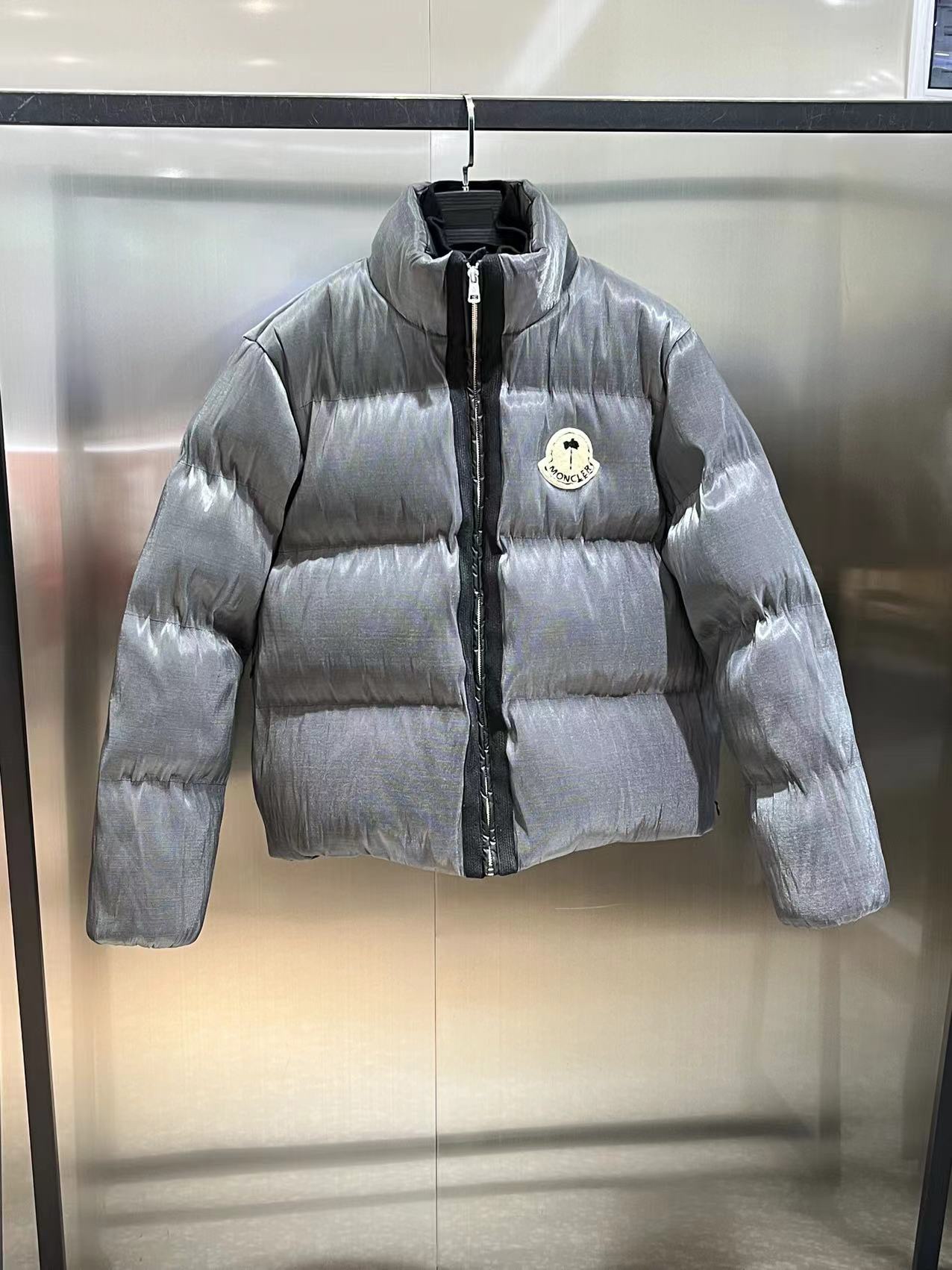 Moncler x Palm Angels Fiber Down Jacket Grey