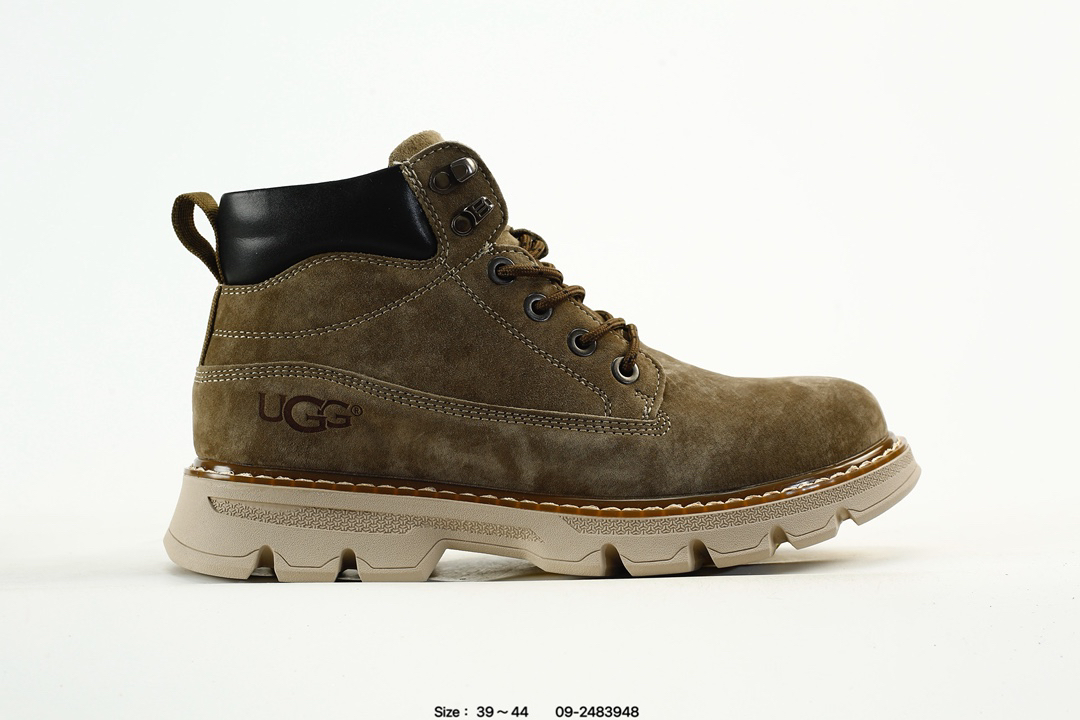 UGG Suede Platform Winter Boots Olive