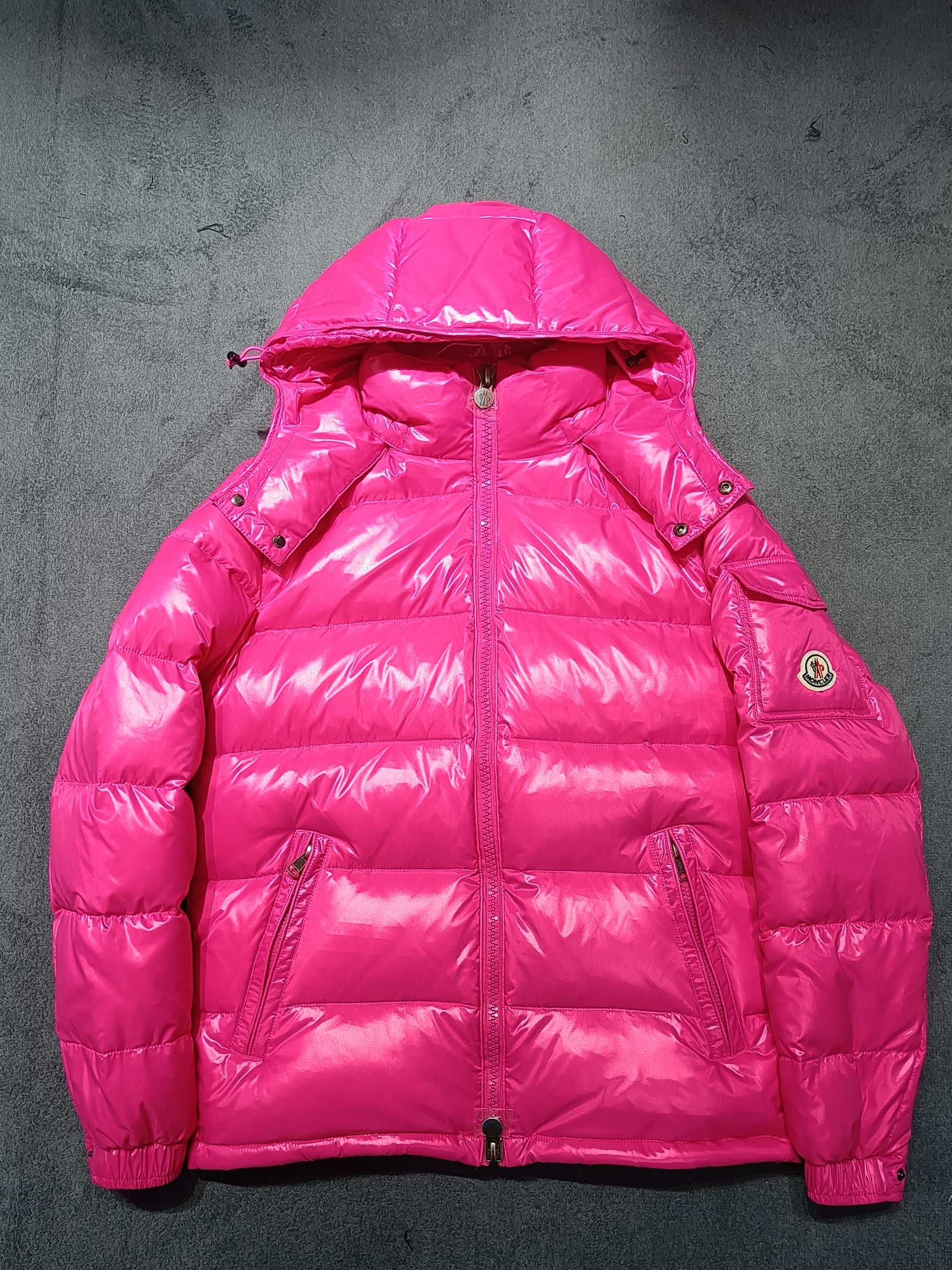 Moncler Maya Short Down Jacket Hot Pink