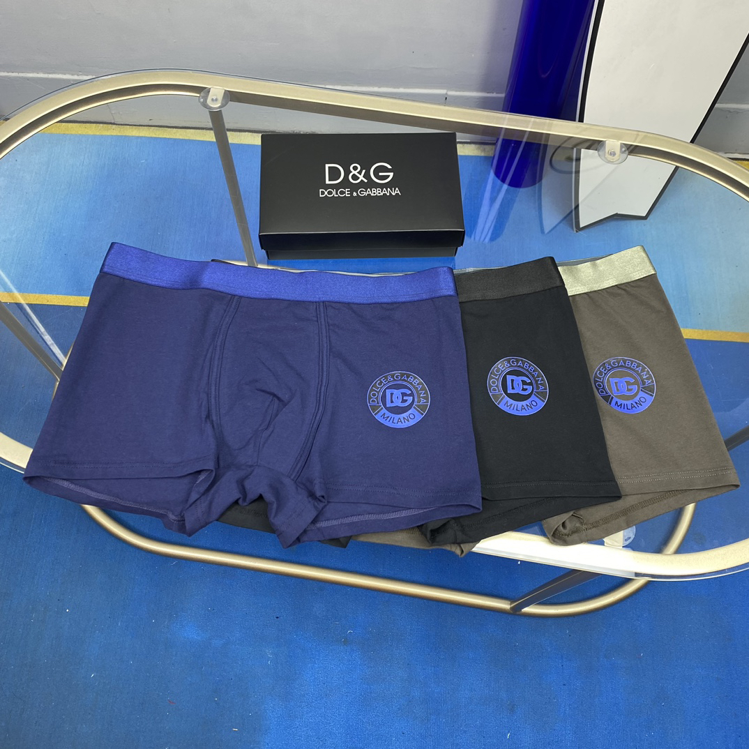 Dolce & Gabbana 3-Pack Logo Boxer Briefs Multicolor