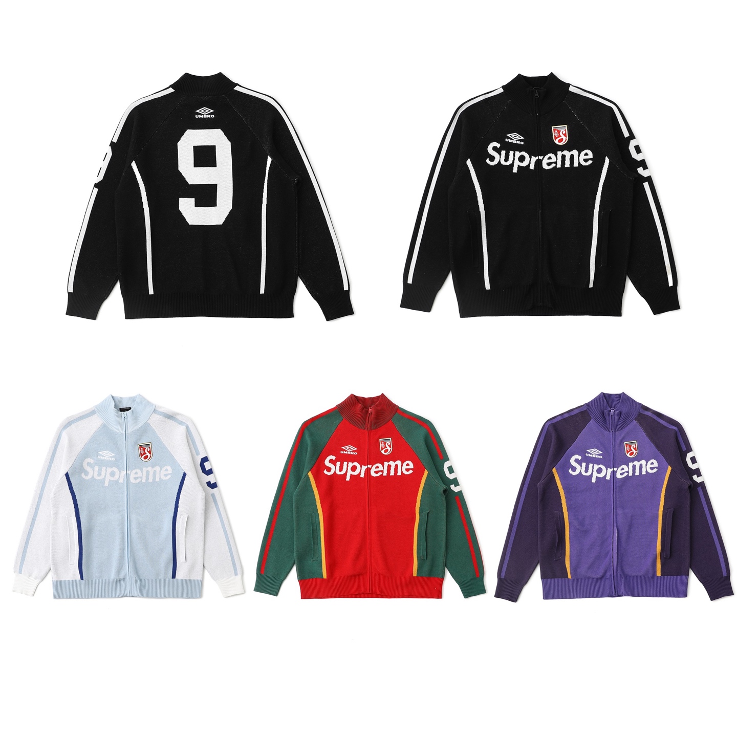 Supreme x Umbro Zip-Up Knit Jacket Multicolor