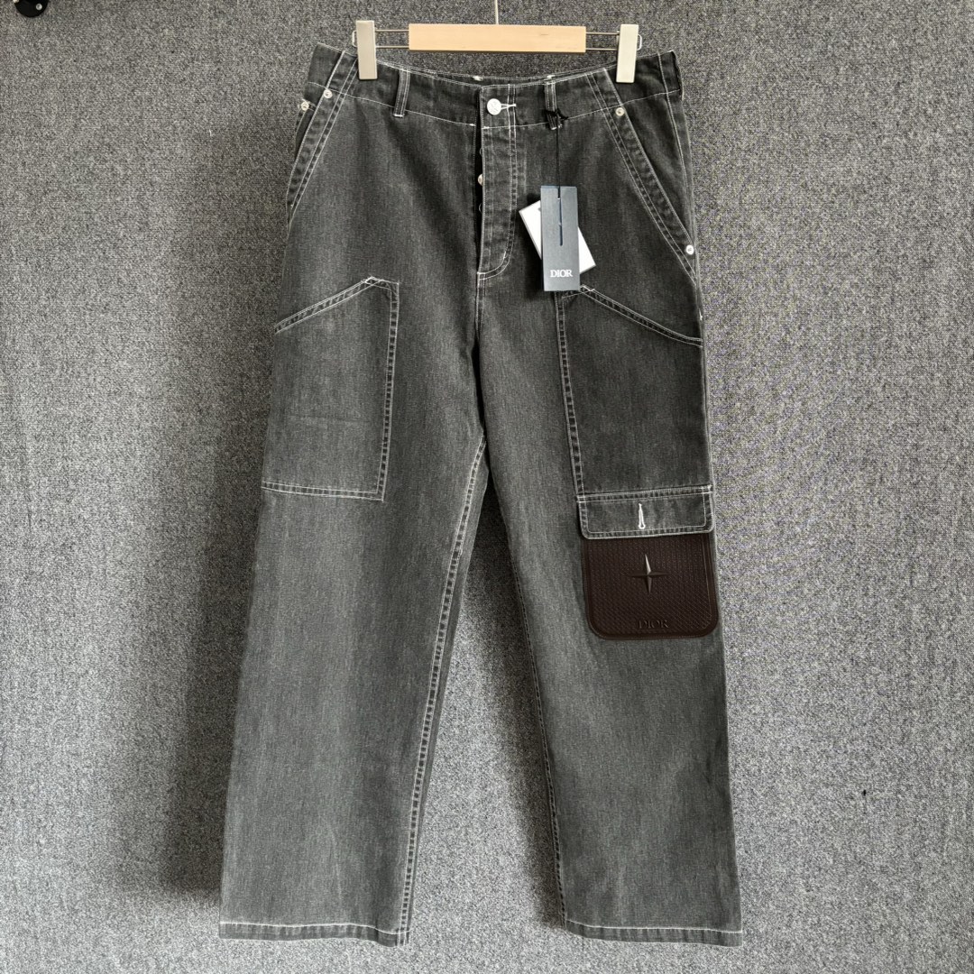 Dior FW2024 Cargo Workwear Pants Gray