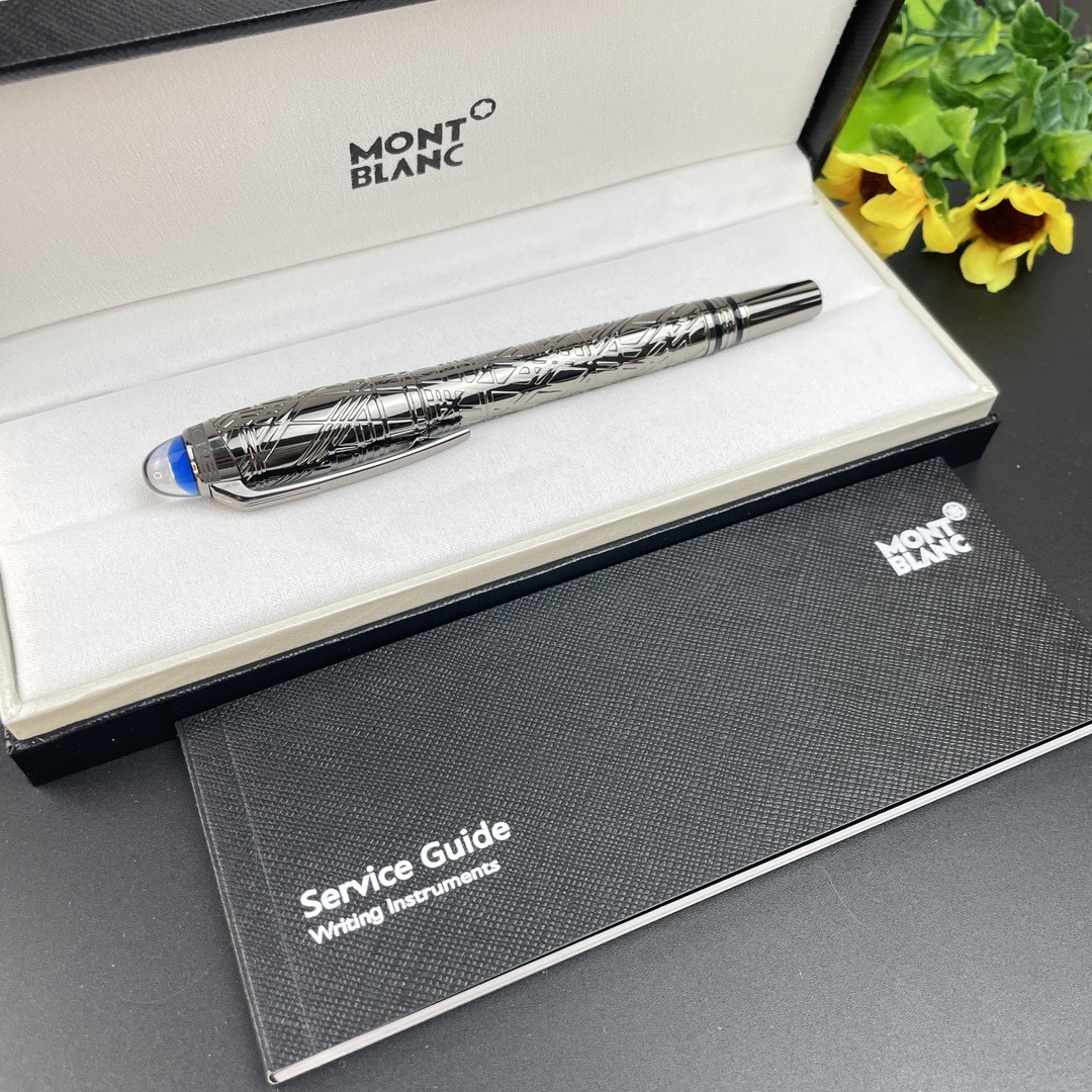 Montblanc Luxury Signature Rollerball Pen Set Silver