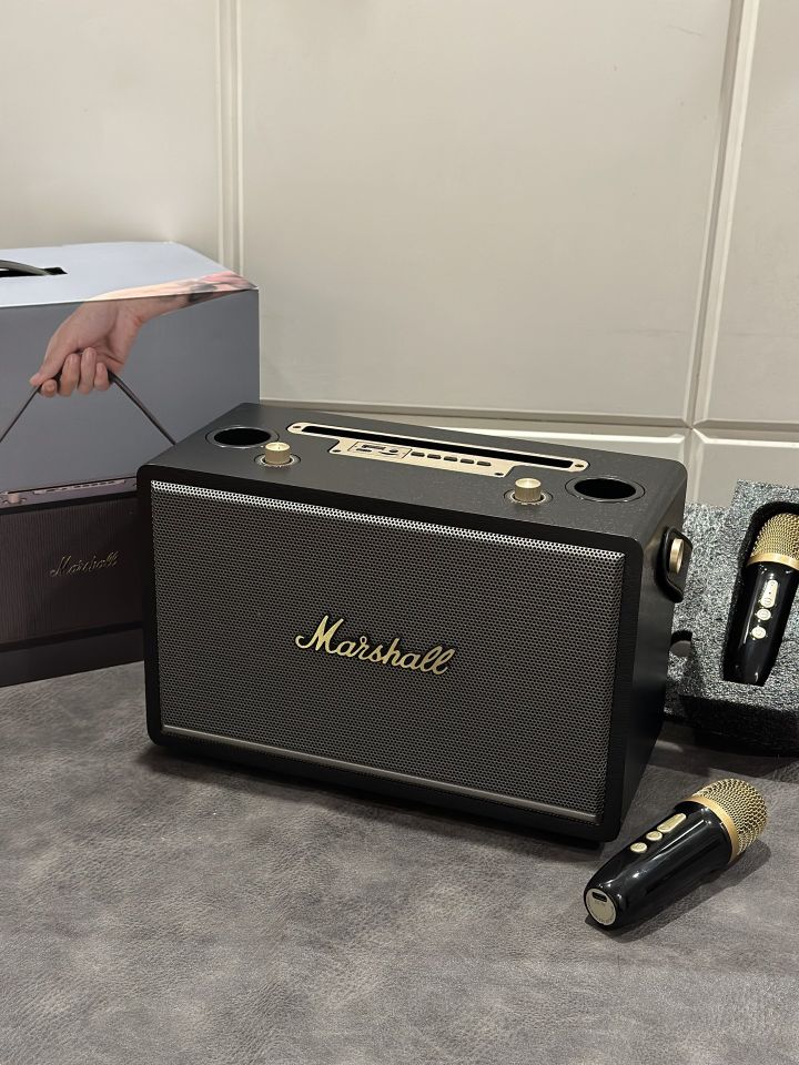 Marshall Dual Mic Stereo Speaker Black