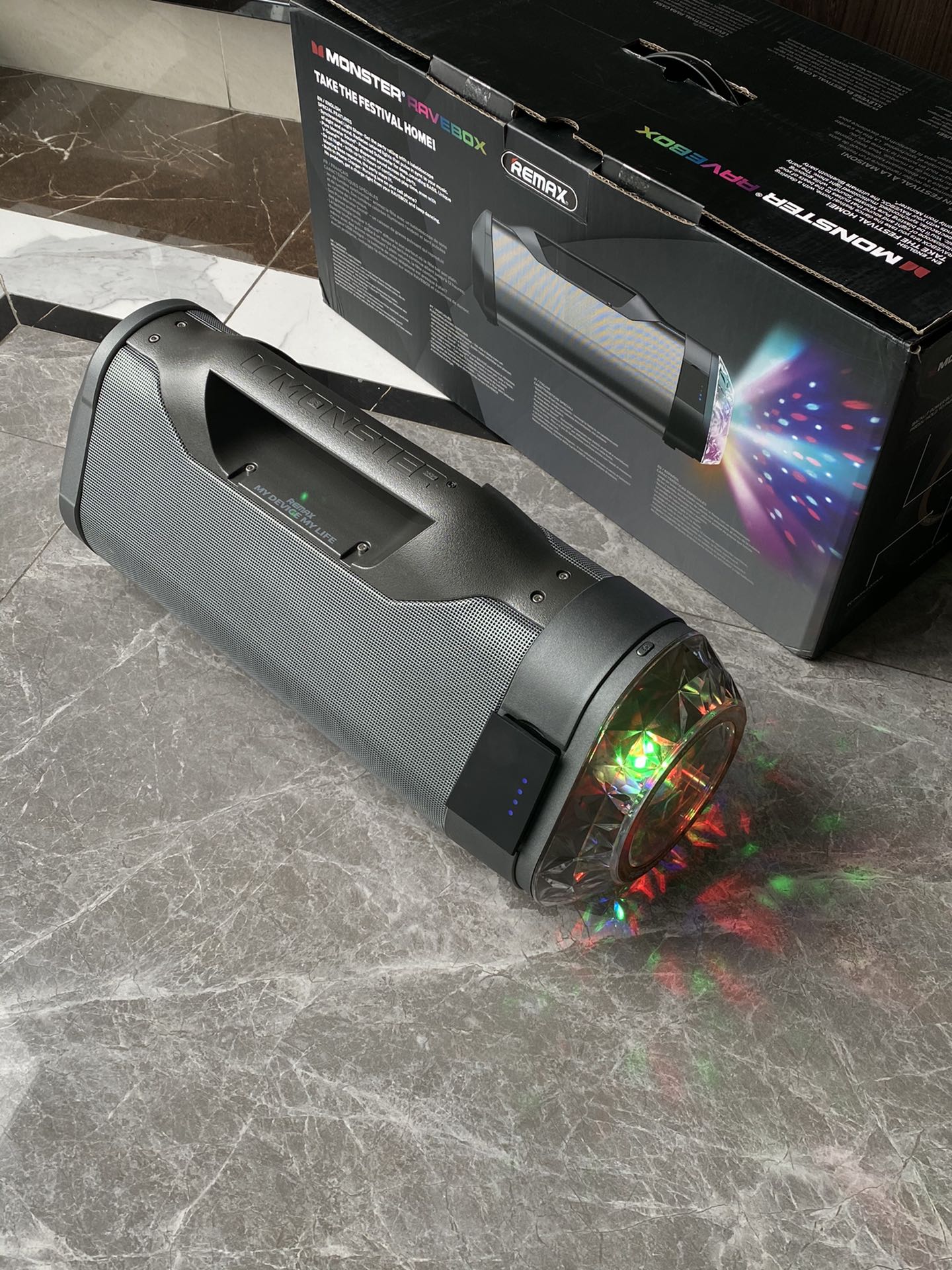 Monster Ravebox Portable Party Speaker NFC Black