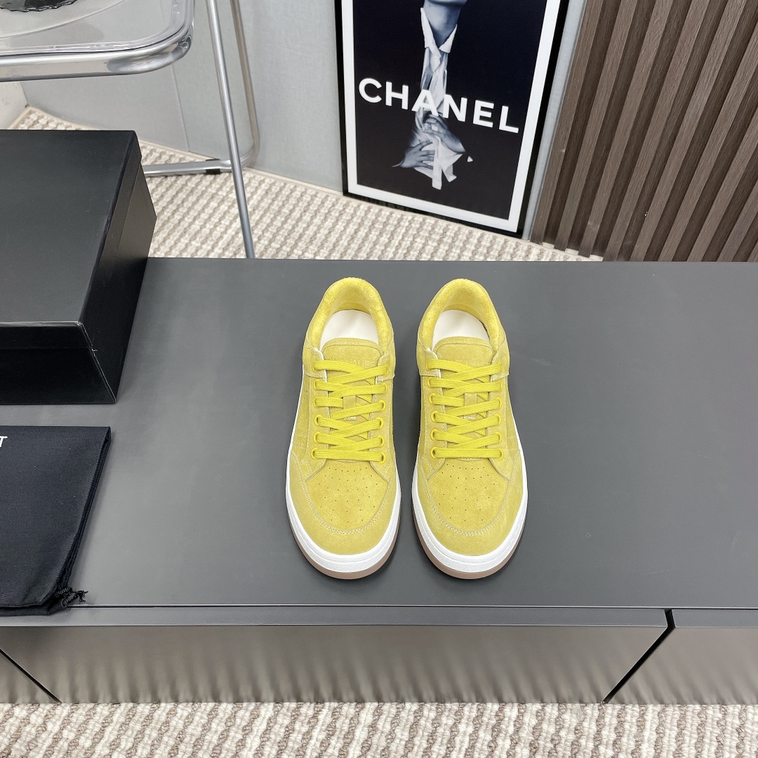YSL Saint Laurent SL61 Low-Top Sneakers Yellow