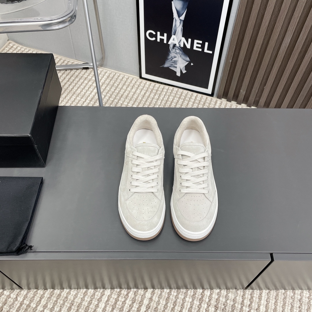 YSL SL61 Low-Top Sneakers Beige