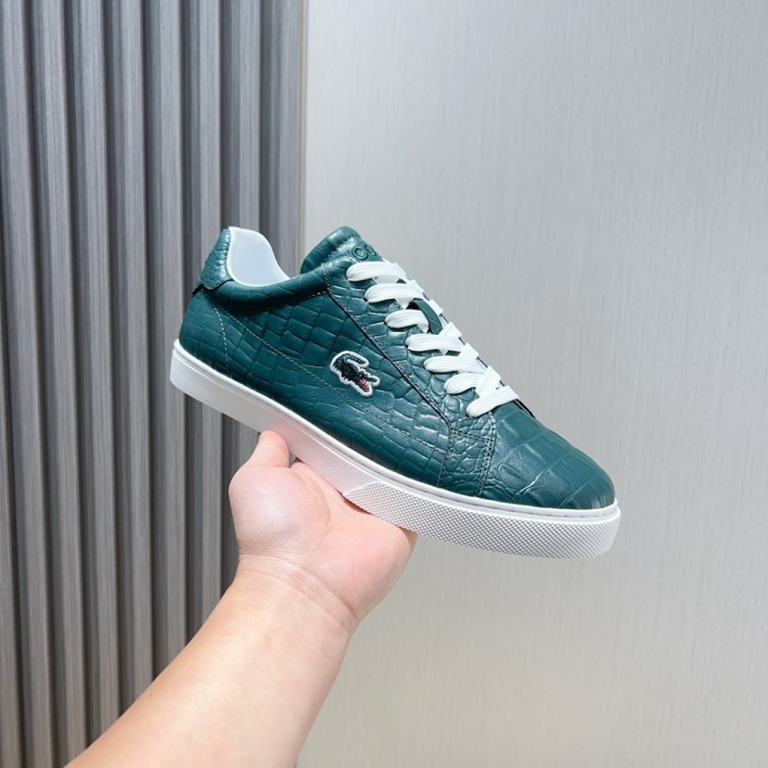 Lacoste Classic Croc-Embossed Sneakers Green