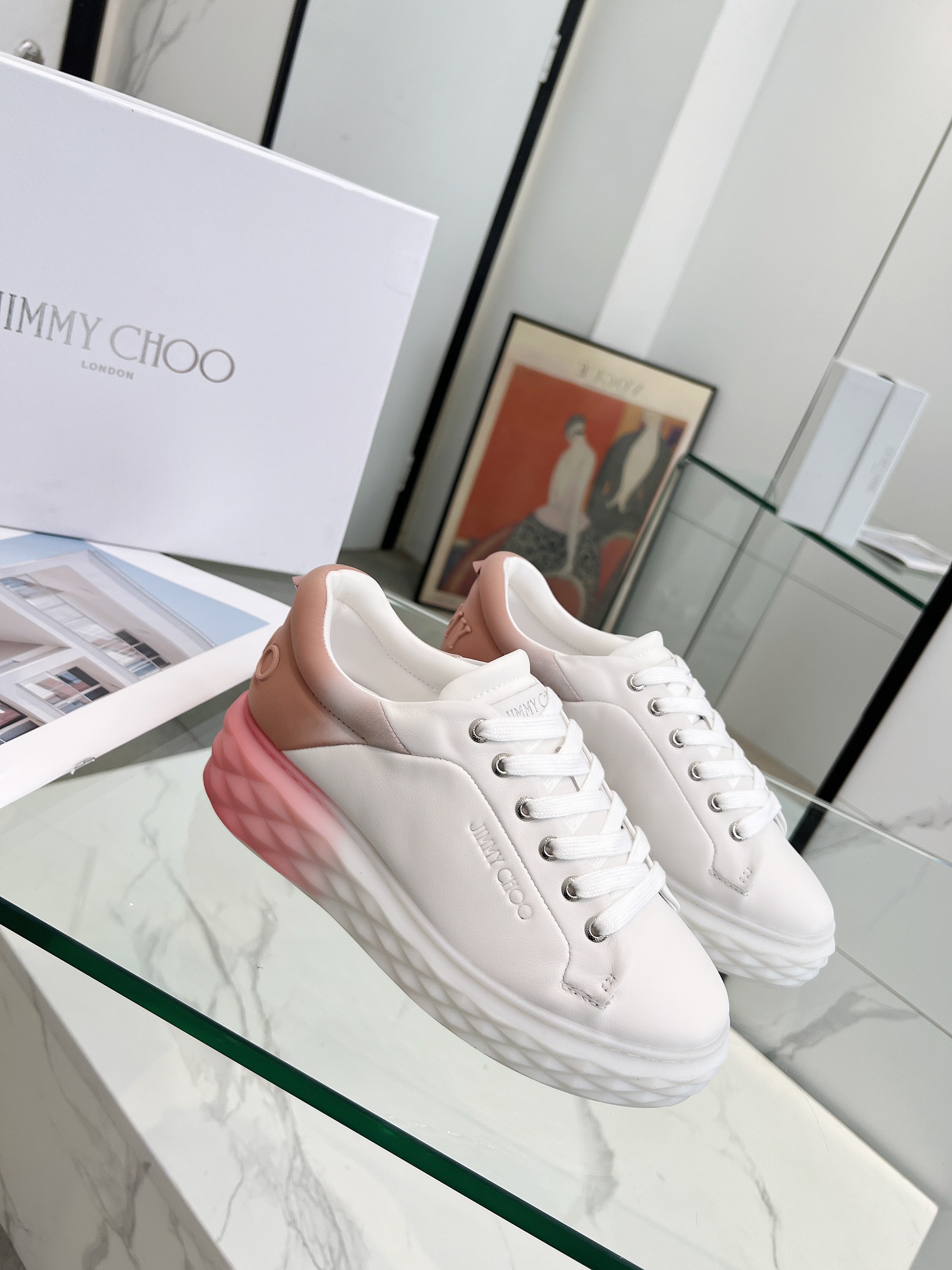 Jimmy Choo Diamond Sneakers Pink
