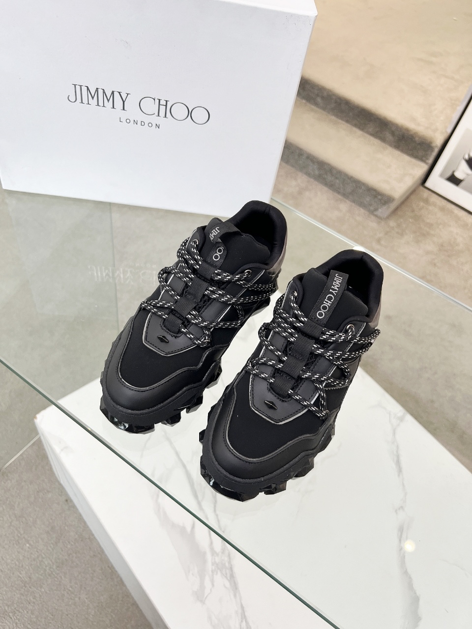 Jimmy Choo Diamond X II M Dad Sneakers Black