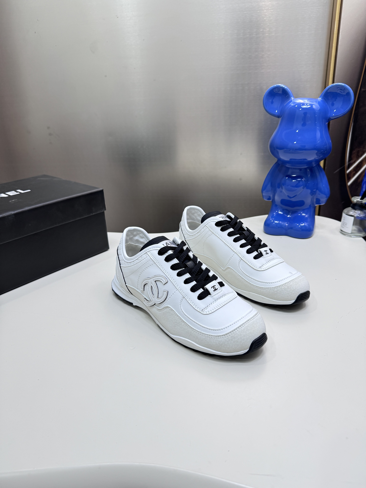 Chanel Platform Panda Sneakers White/Black