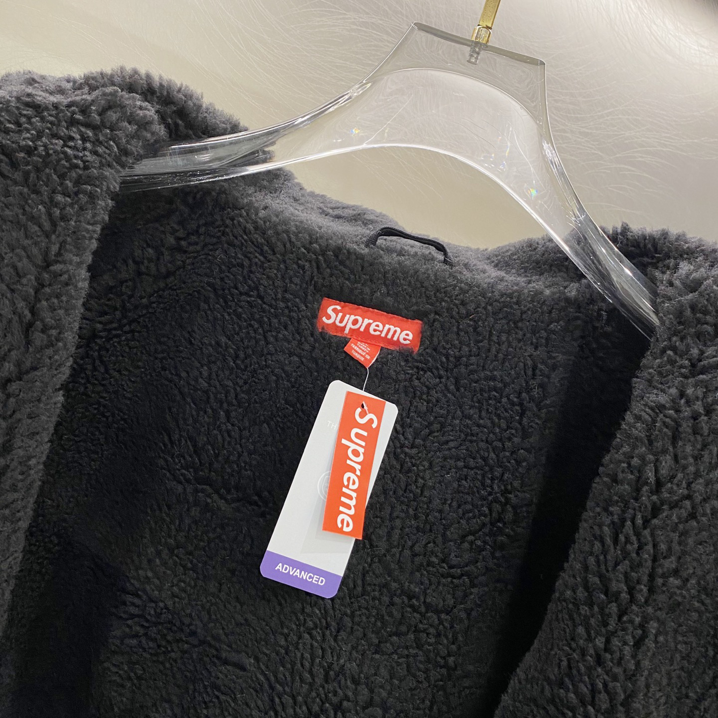 Supreme Faux Shearling Bomber Jacket Black