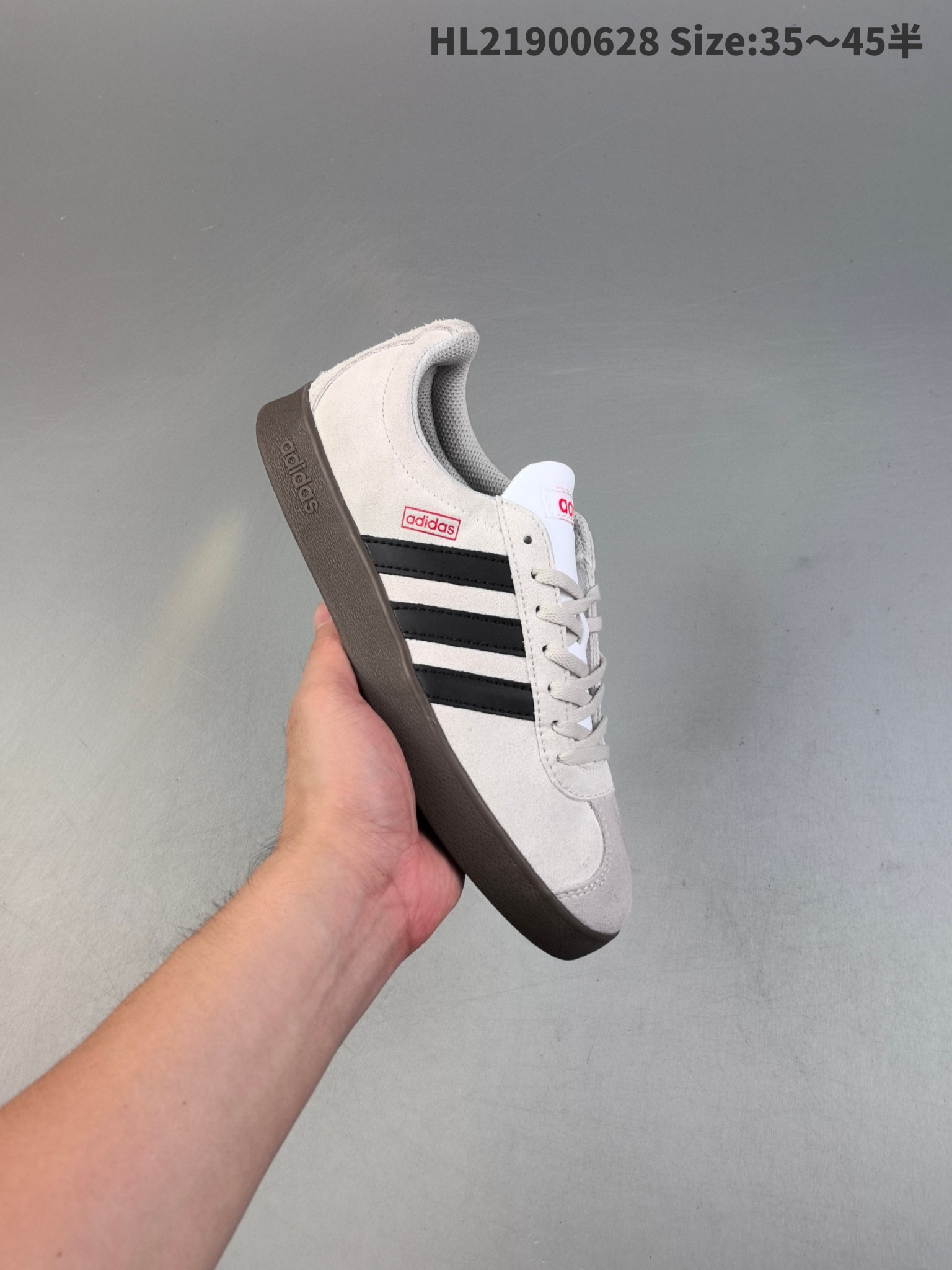 Adidas VL Court Suede T Toe White