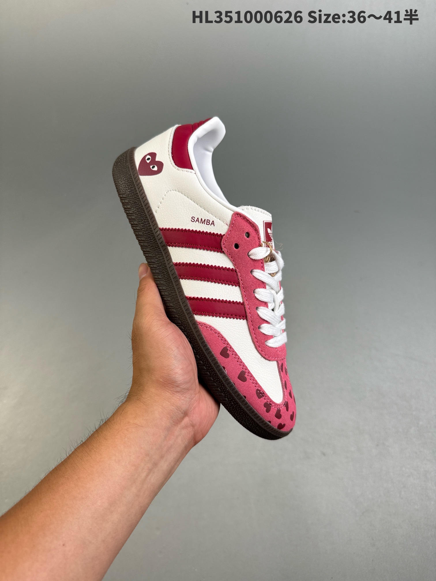 Adidas Samba Vegan Heart Sneakers Pink