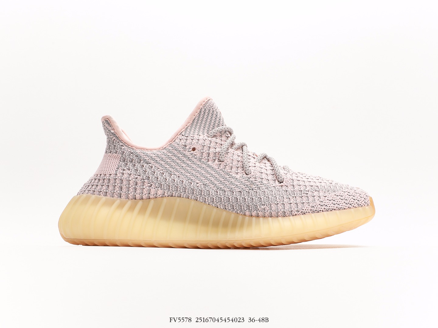 Adidas Yeezy Boost 350 V2 Synth Sneakers Pink Grey