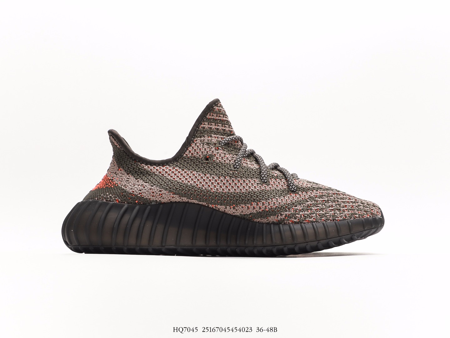 Adidas Yeezy Boost 350 V2 Knit Sneakers Olive/Orange