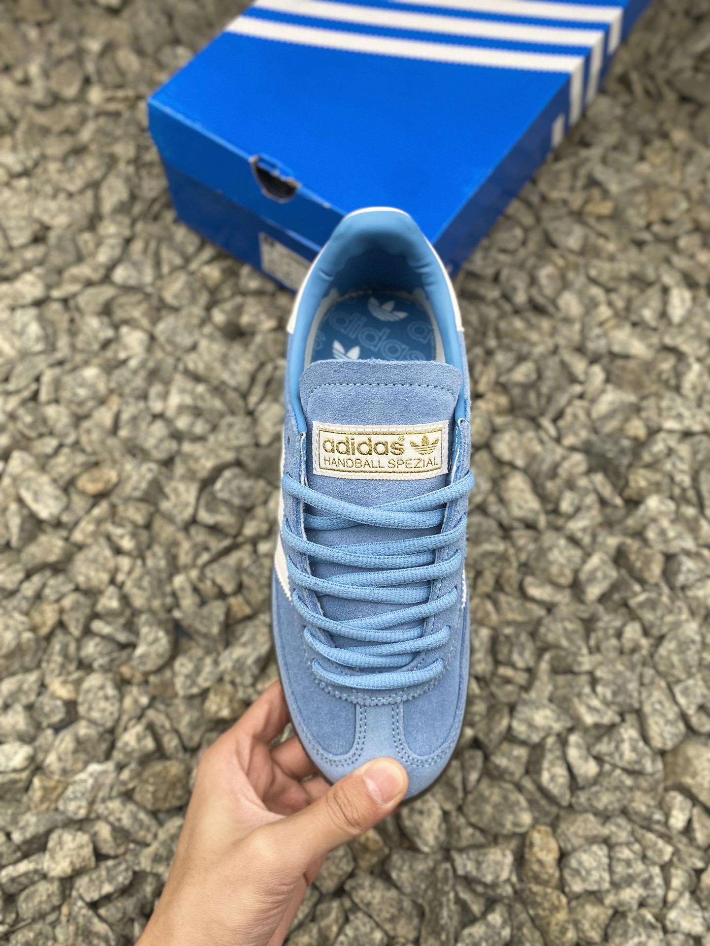 Adidas Handball Spezial Suede Gum Sneakers Light Blue