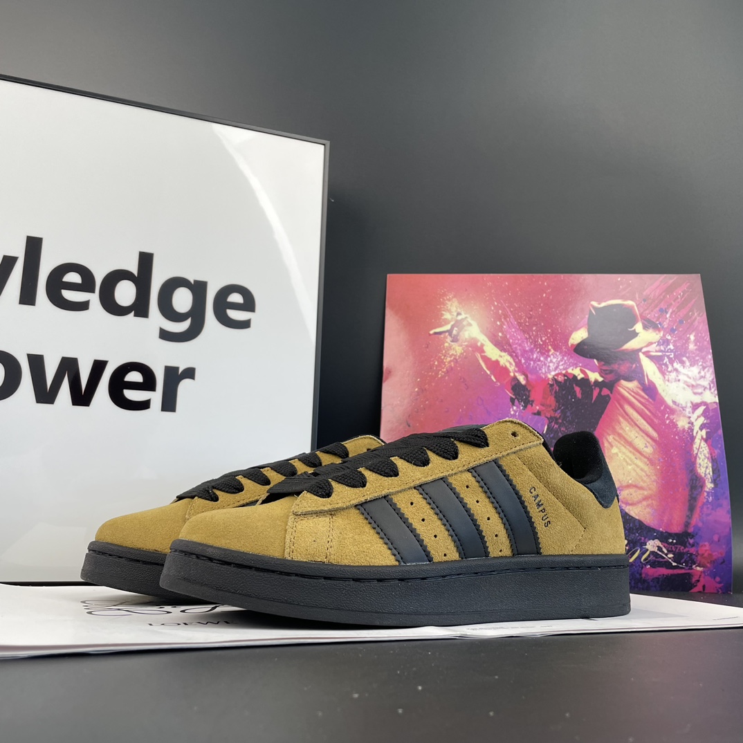 Adidas Originals Campus Platform Sneakers Khaki Black