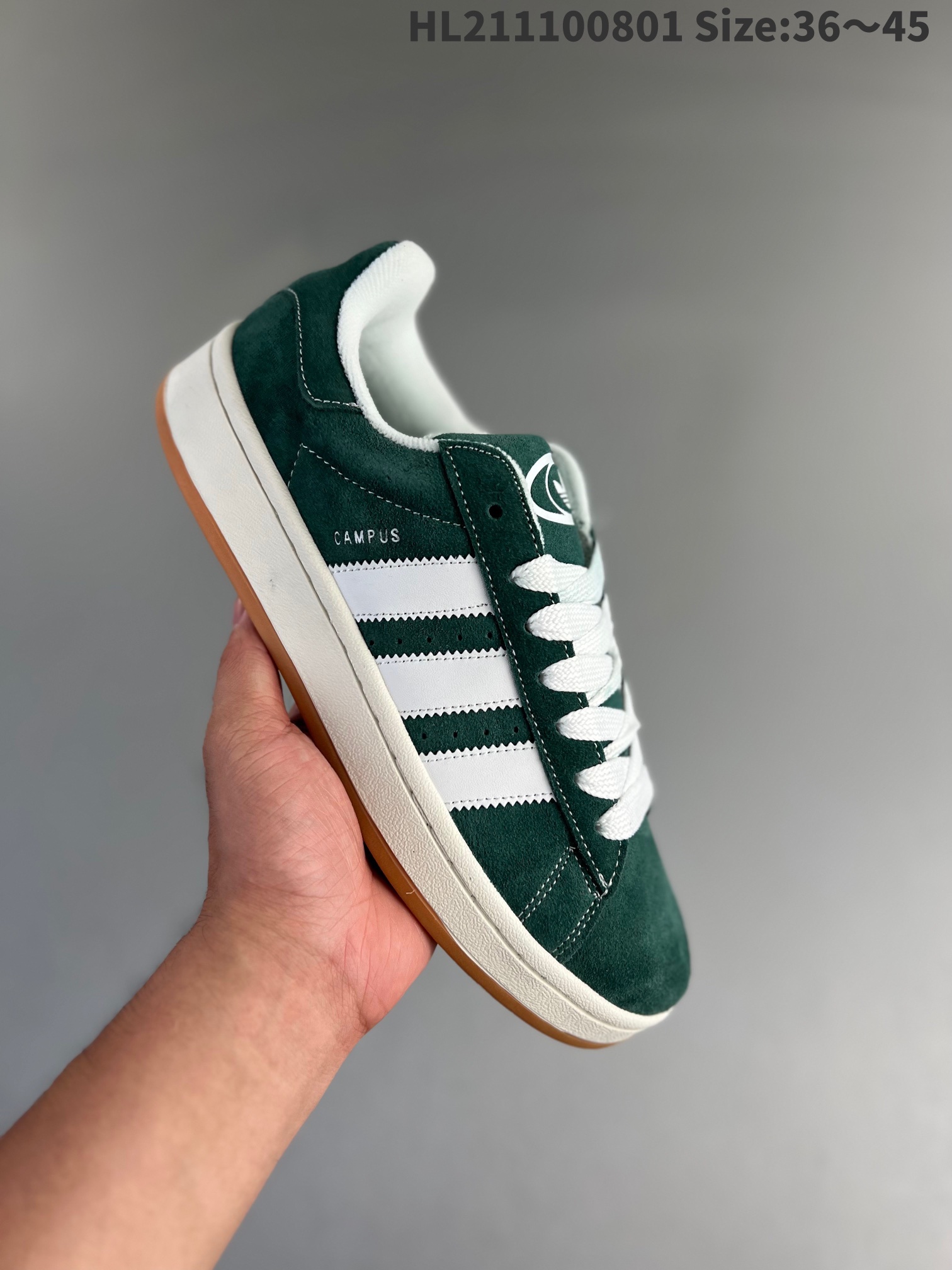 Adidas Campus 00s Suede Sneakers Green/White
