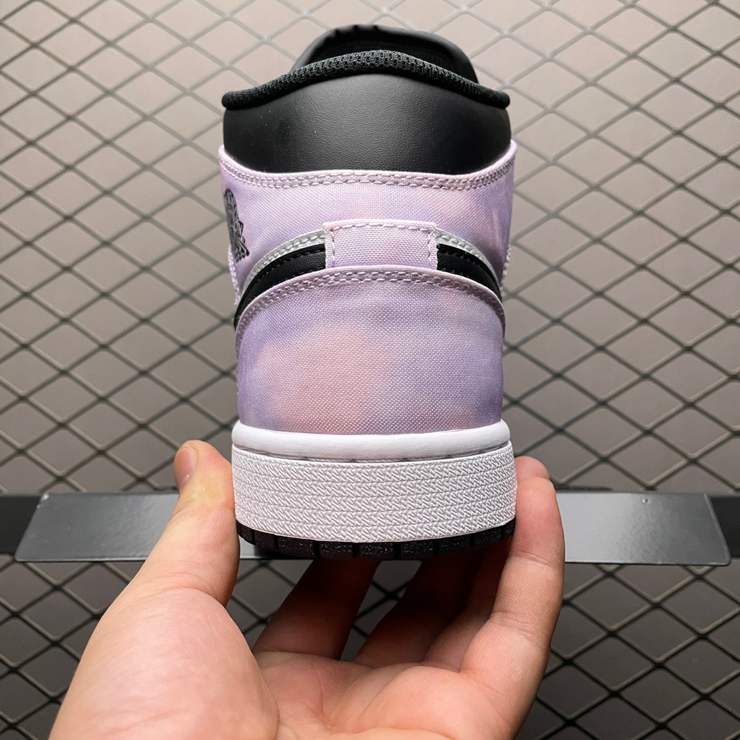 Jordan Air Jordan 1 Mid Black White Purple