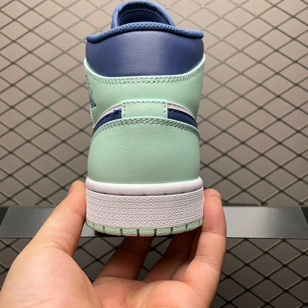 Jordan 1 Mid Blue Mint White