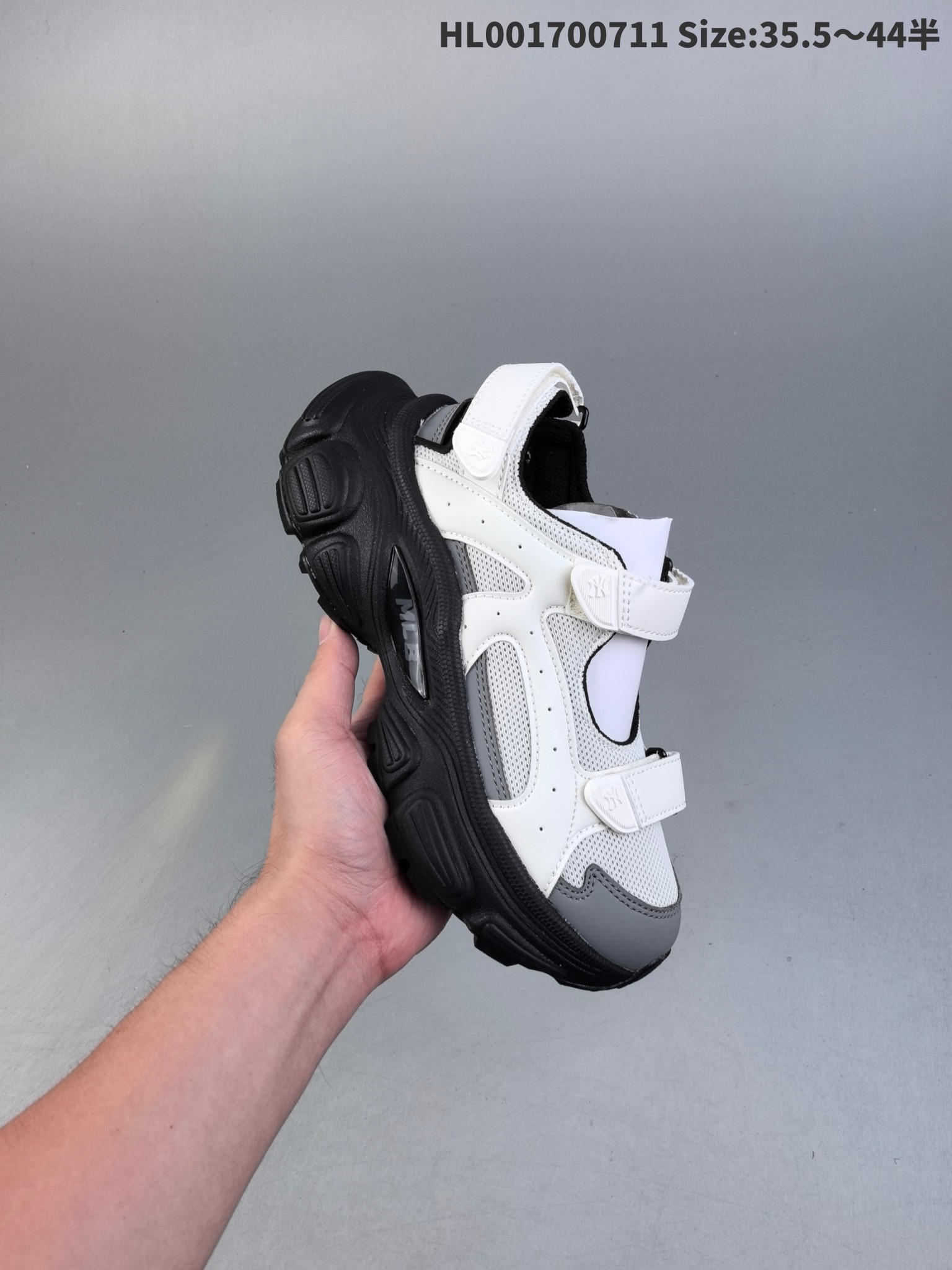 MLB NY Chunky Sandals White Pink