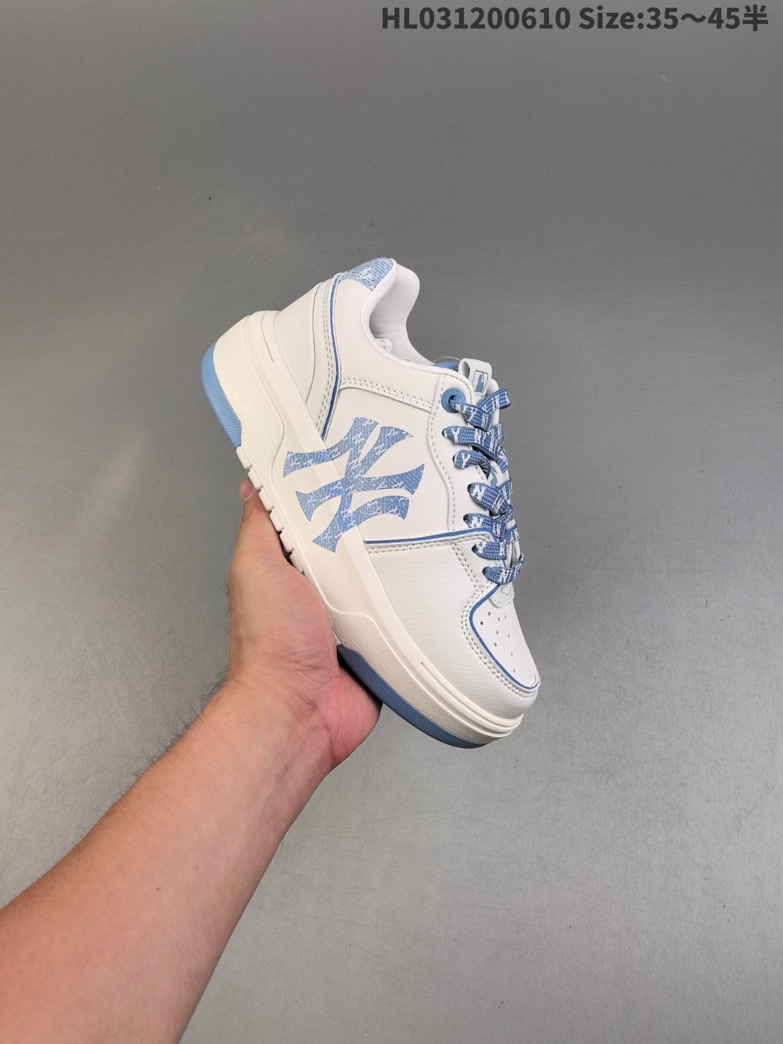 MLB Chunky Liner Denim Sneakers White/Blue