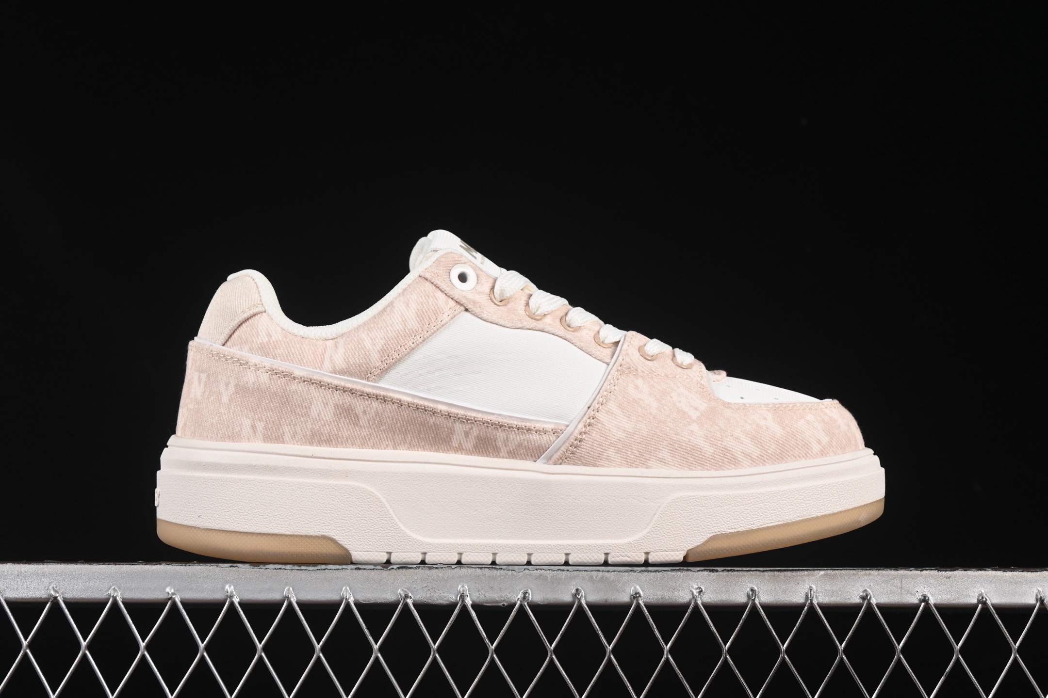 MLB NY Chunky Liner Denim Monogram Sneakers Beige