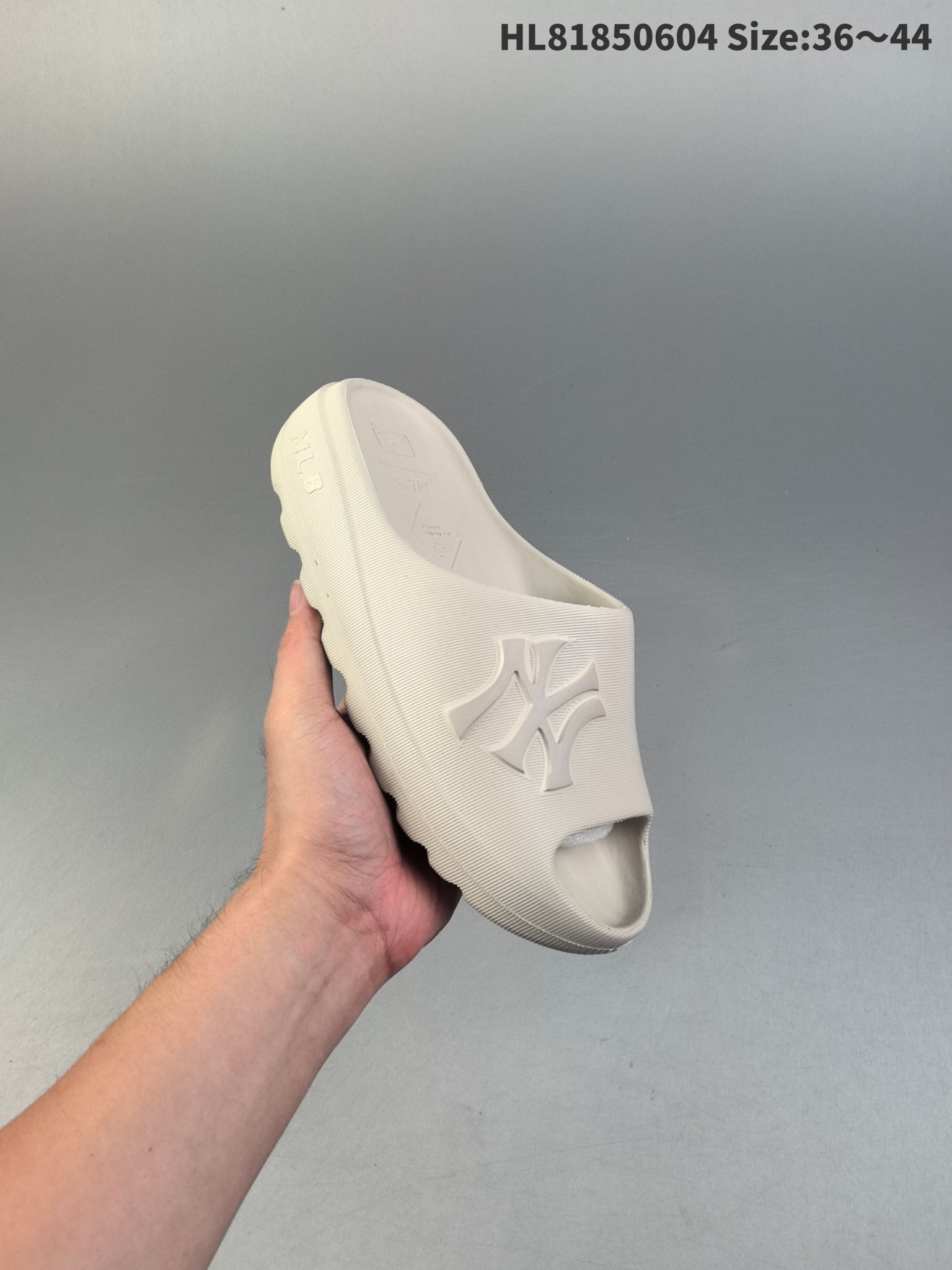 MLB Chunky Platform Slide Sandals Beige