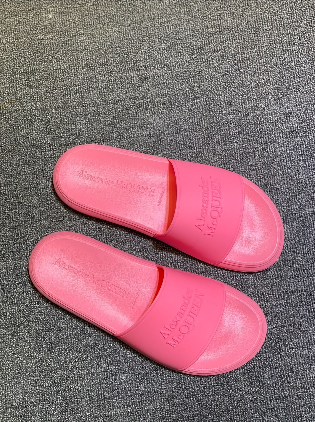 Alexander McQueen Logo Slides Pink