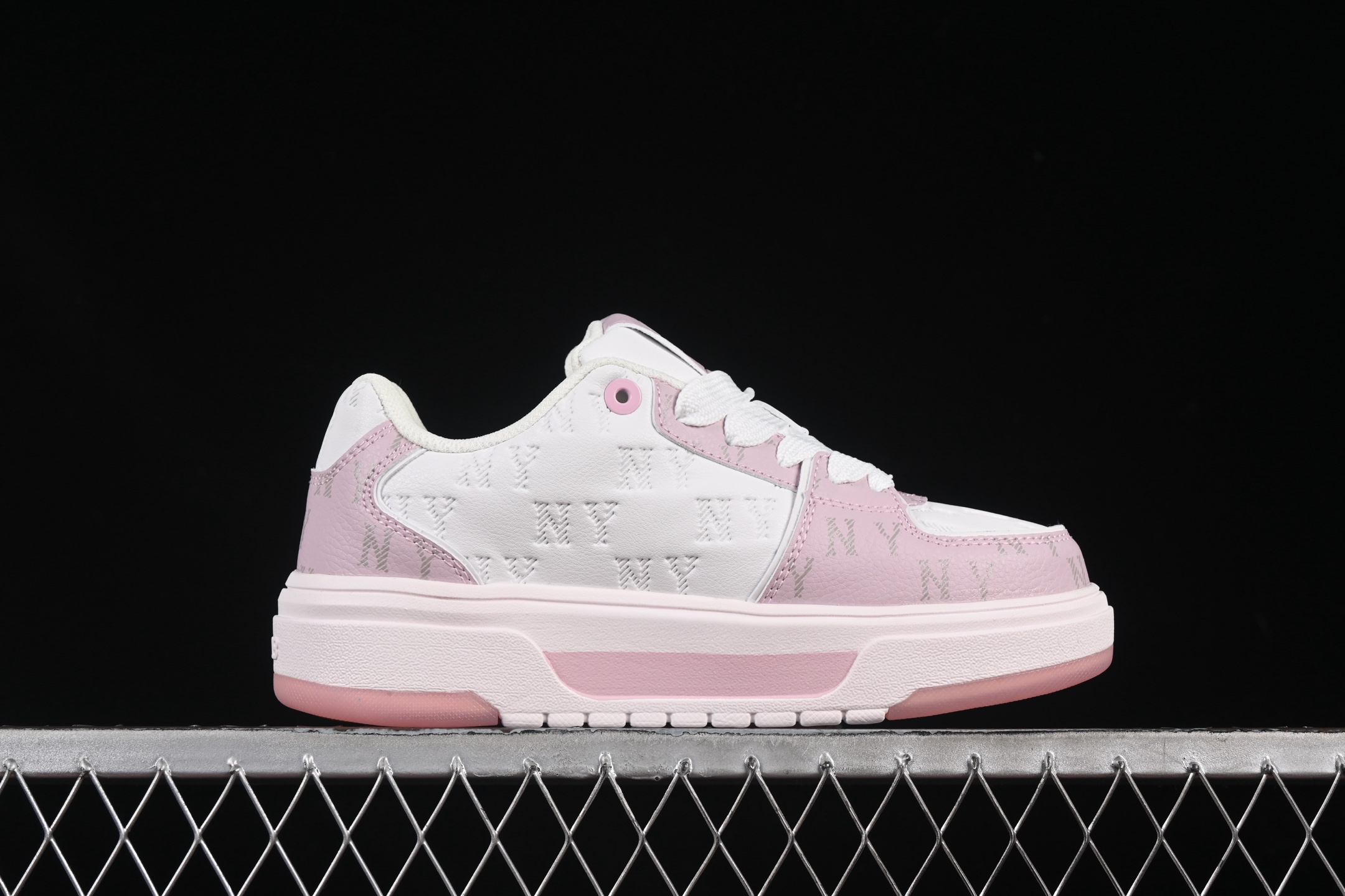 MLB NY Chunky Liner Embossed Monogram Sneakers Pink/White
