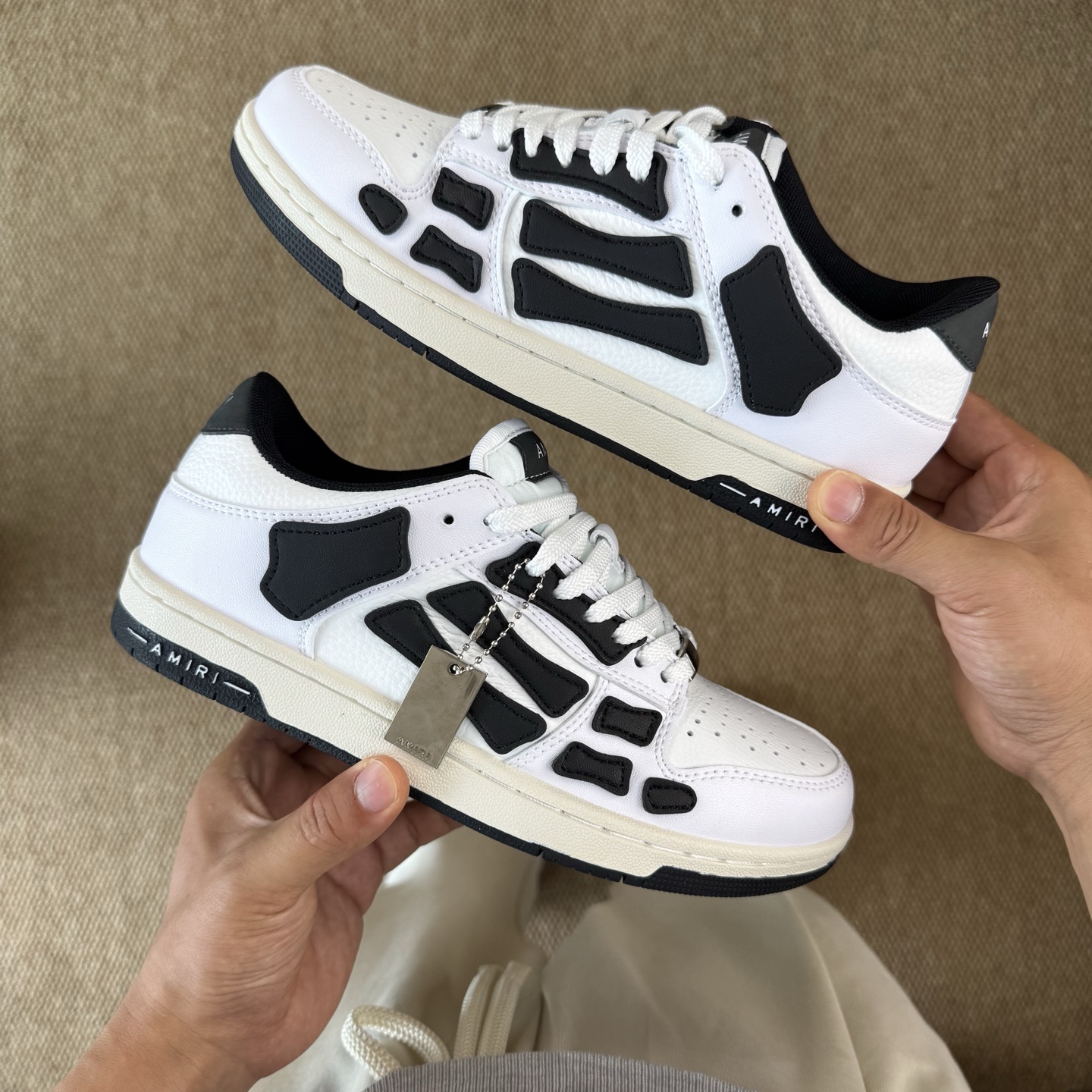 AMIRI Skeleton Low-Top Sneakers White/Black