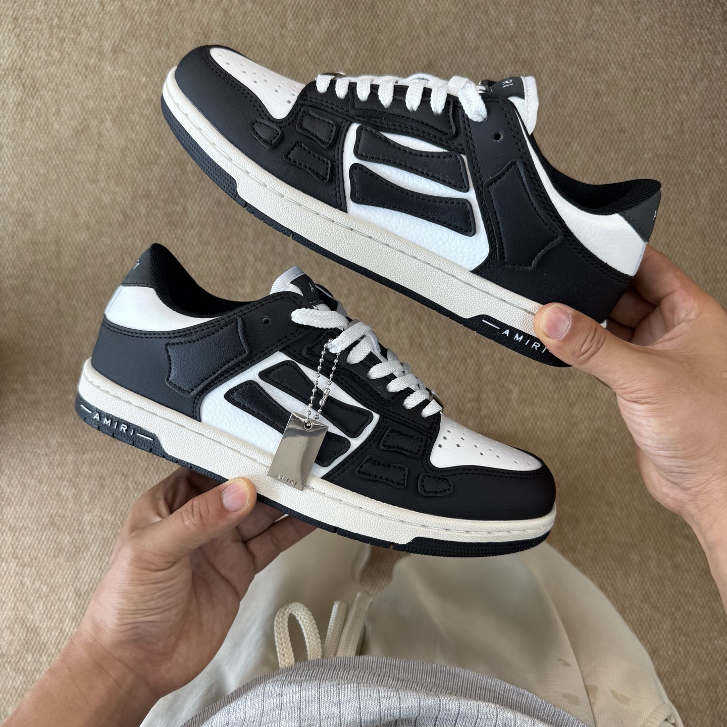 AMIRI Skel Top Low Sneakers Black/White