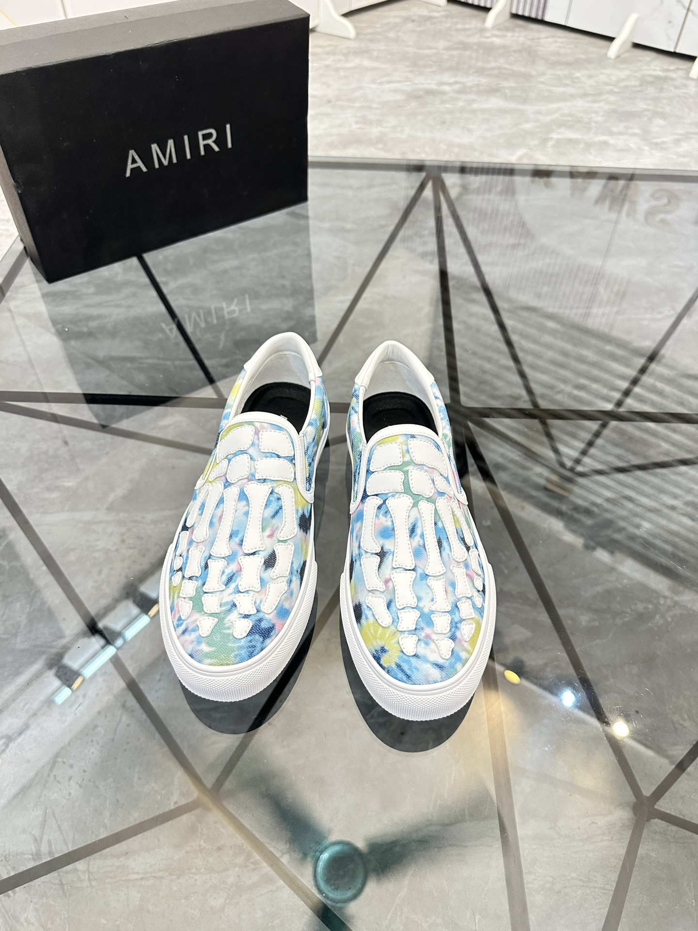 Amiri Skeleton Slip-On Sneakers Multicolor