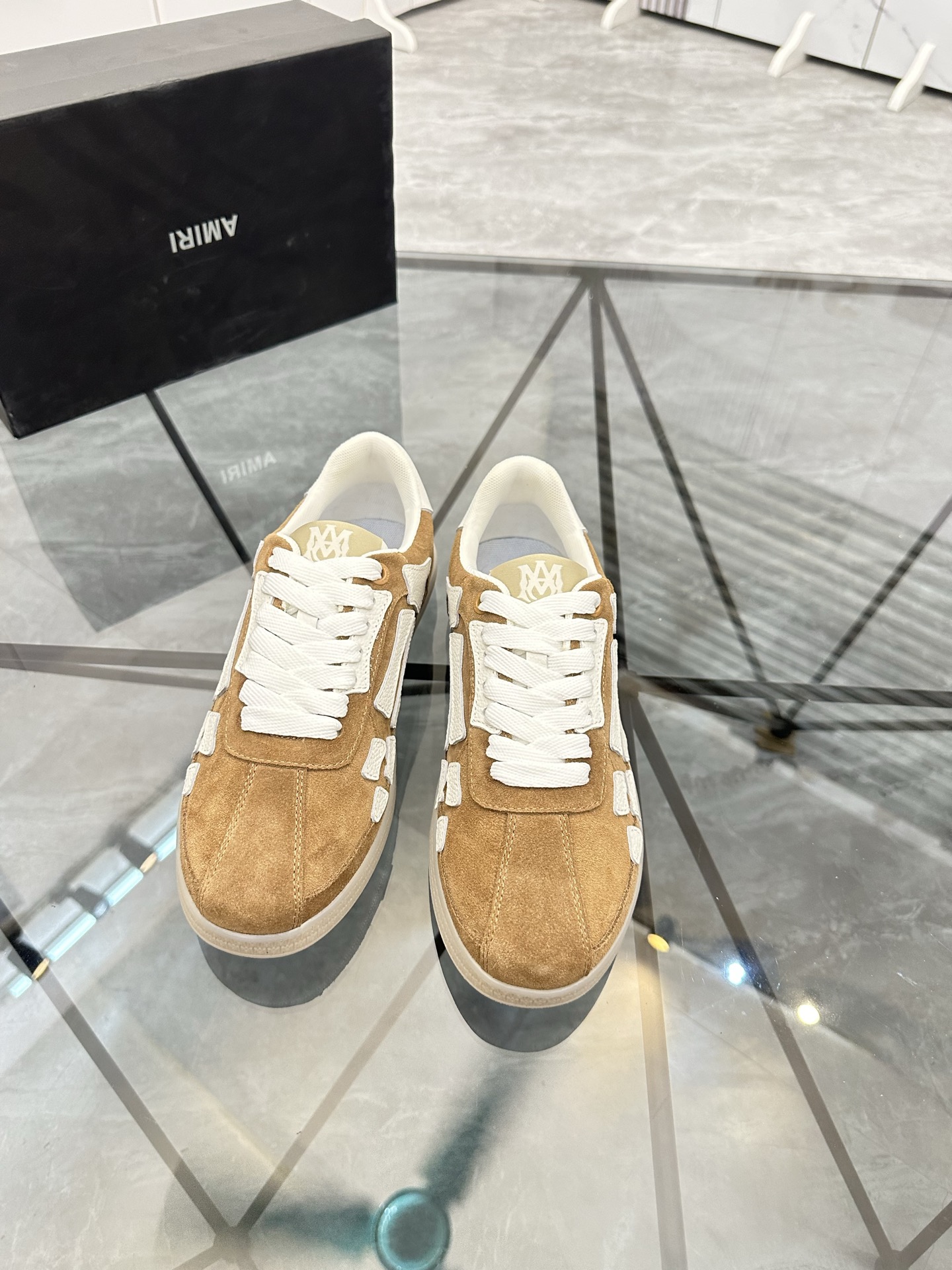 AMIRI Low-Top Suede Sneakers Brown