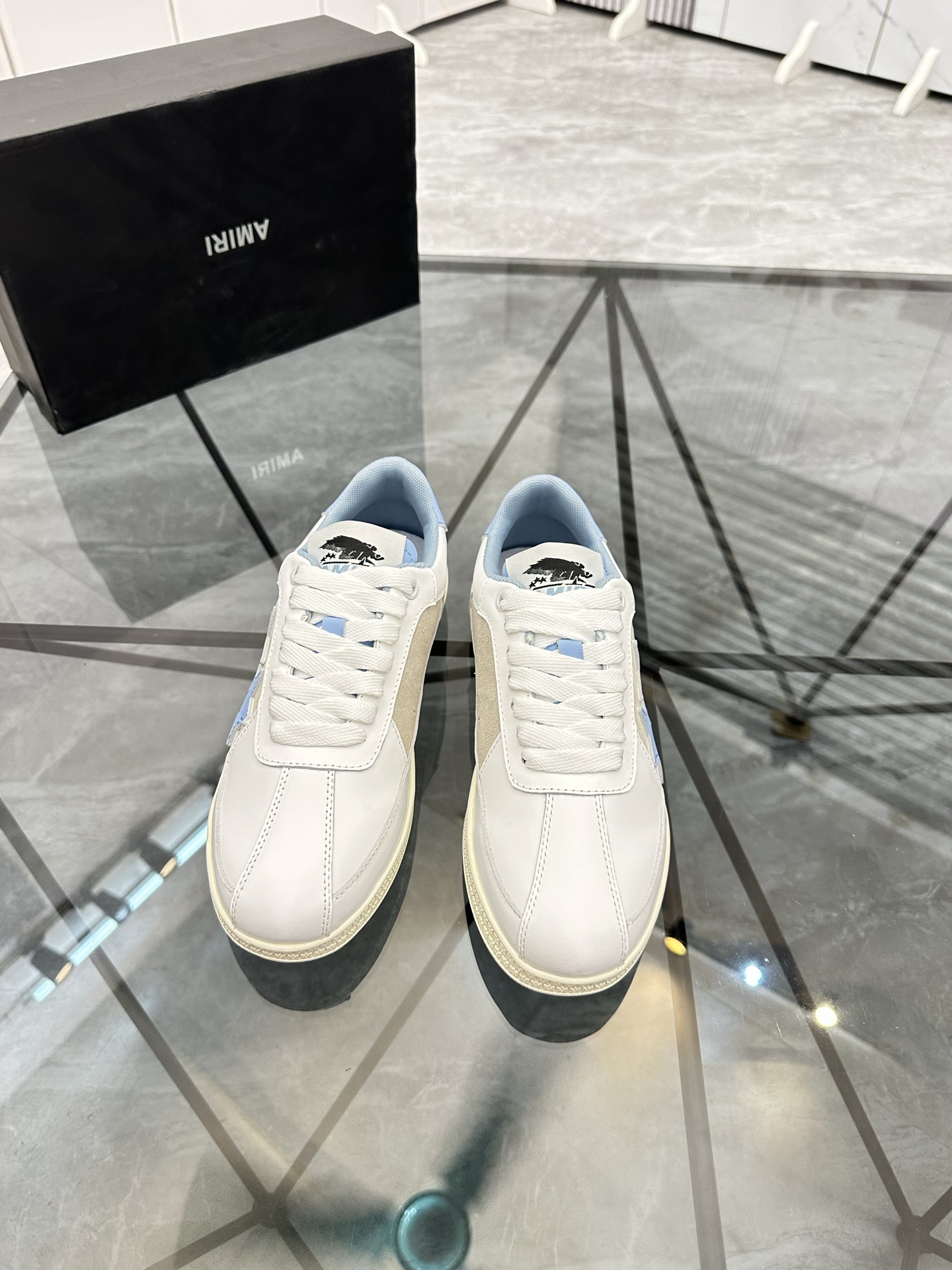 Amiri Star Low-Top Sneakers White/Blue