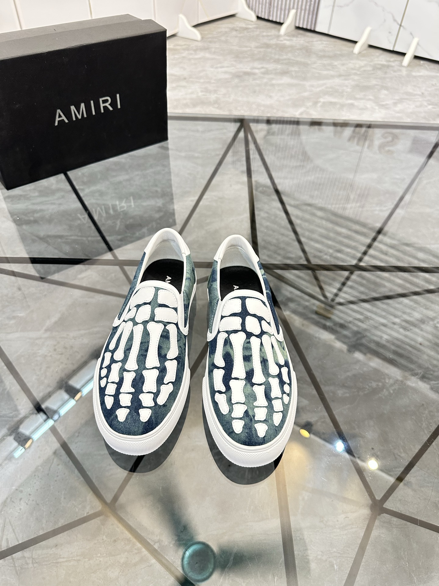Amiri Skeleton Slip-On Sneaker Green