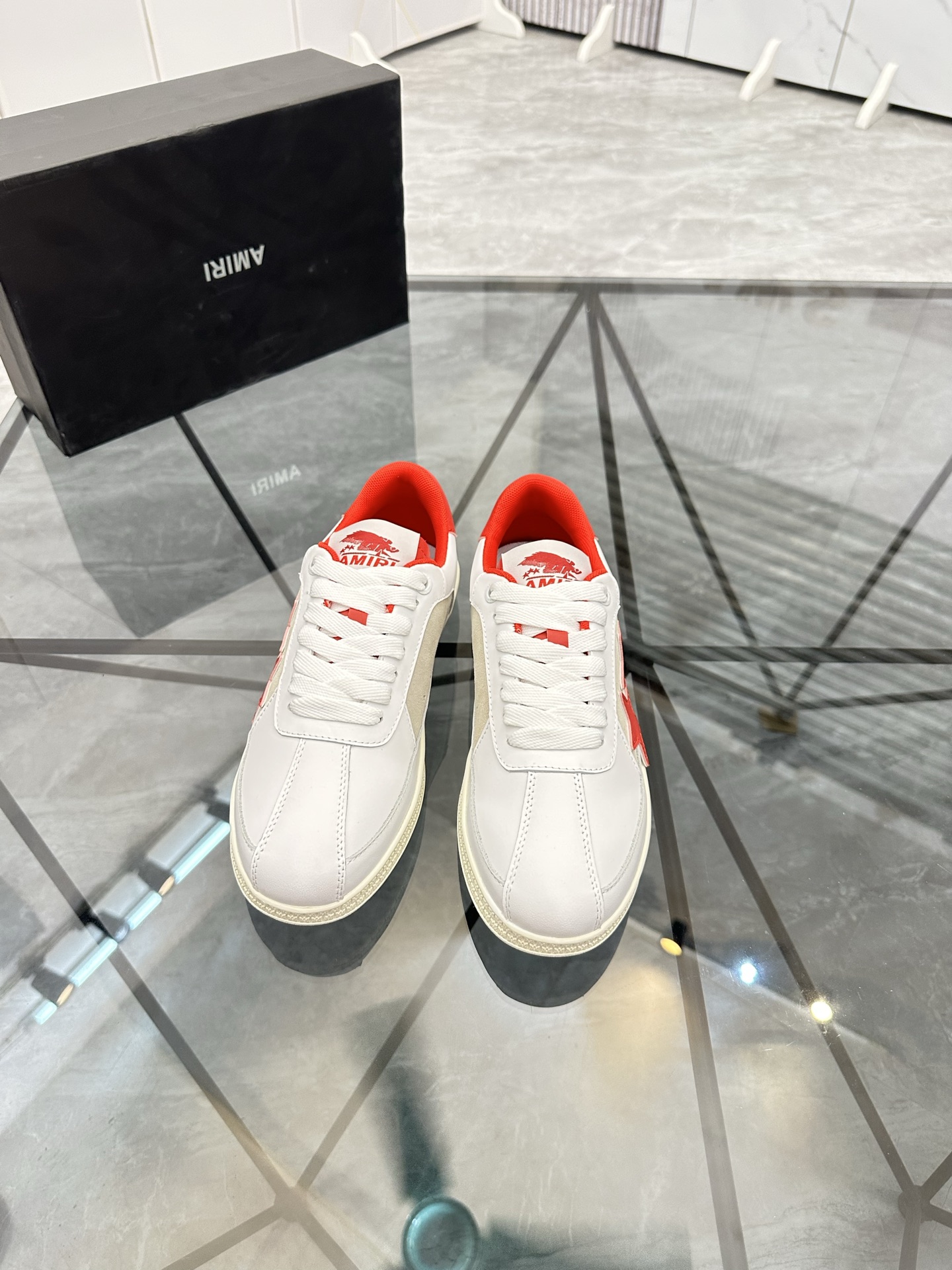 AMIRI Star Low-Top Sneakers White/Red