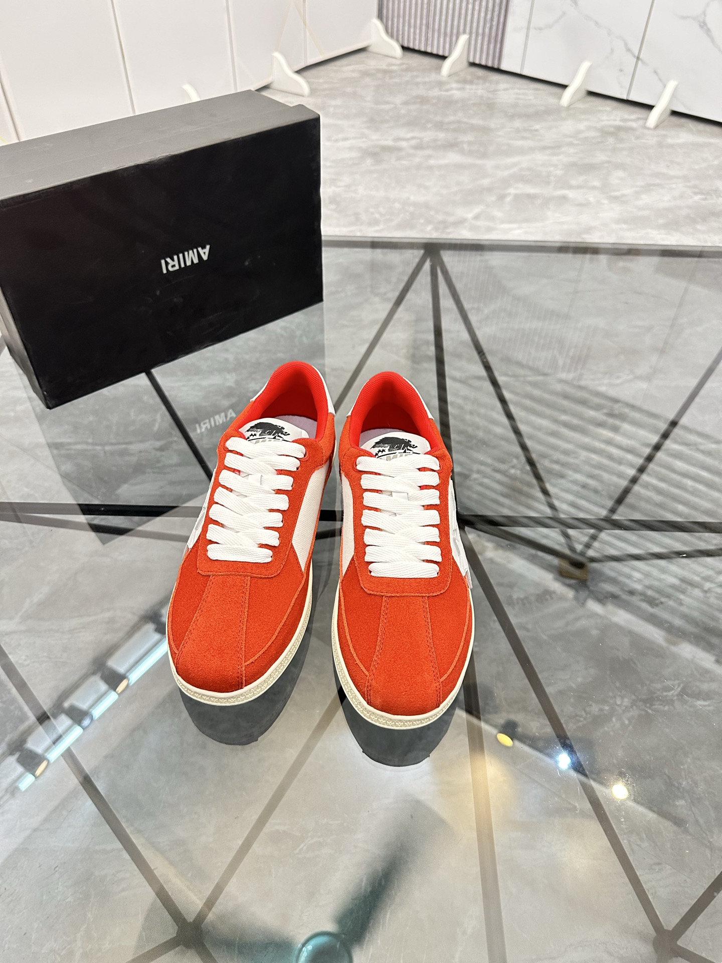 Amiri Star Panel Low-Top Sneakers Red