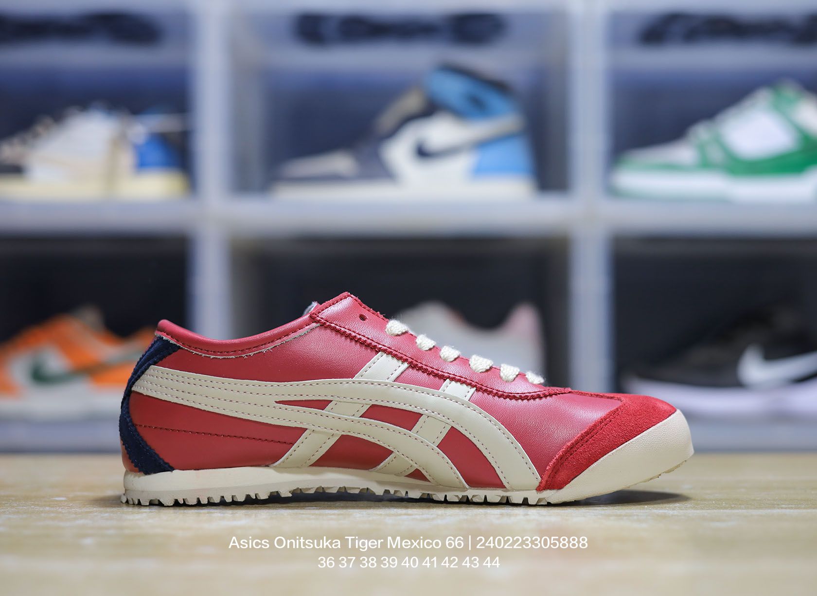 Asics Onitsuka Tiger Mexico 66 Leather Sneakers Red
