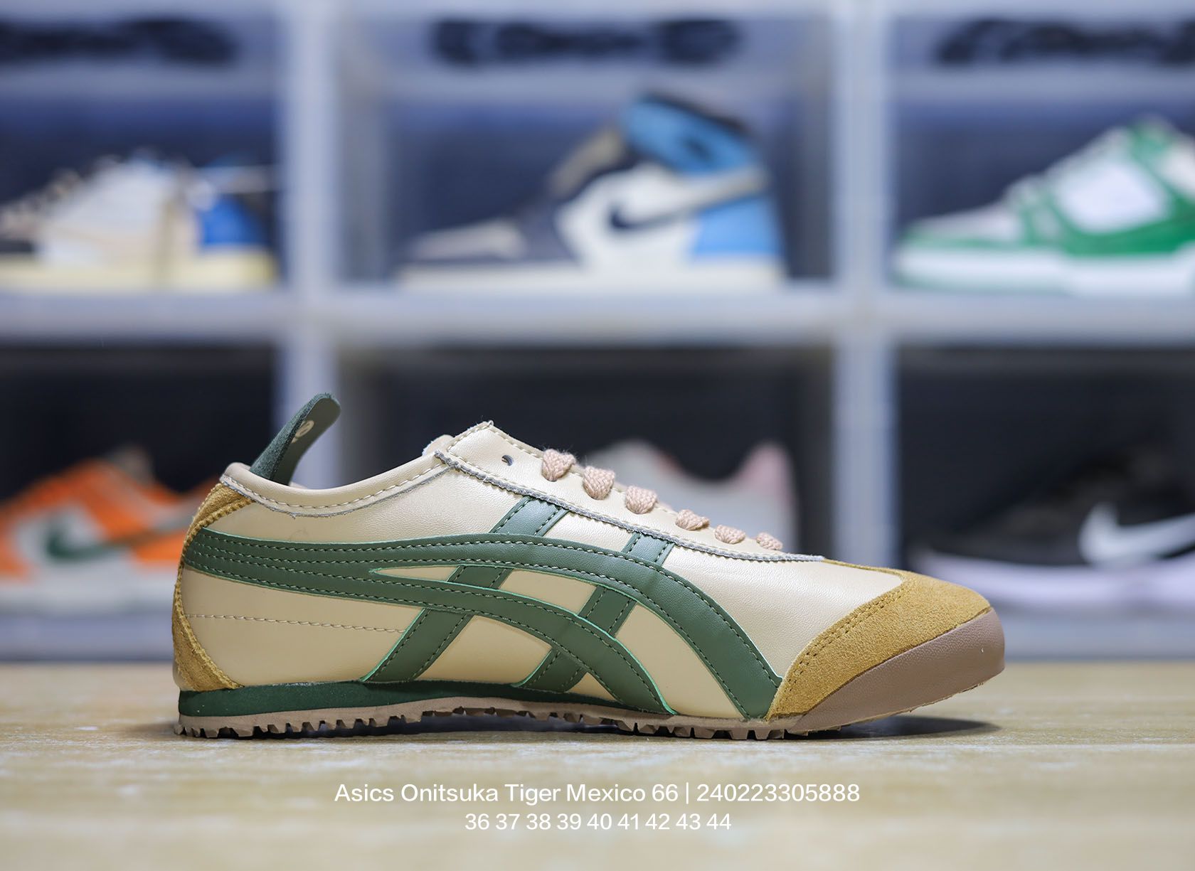 Asics Onitsuka Tiger Mexico 66 Leather Sneakers Green/Beige