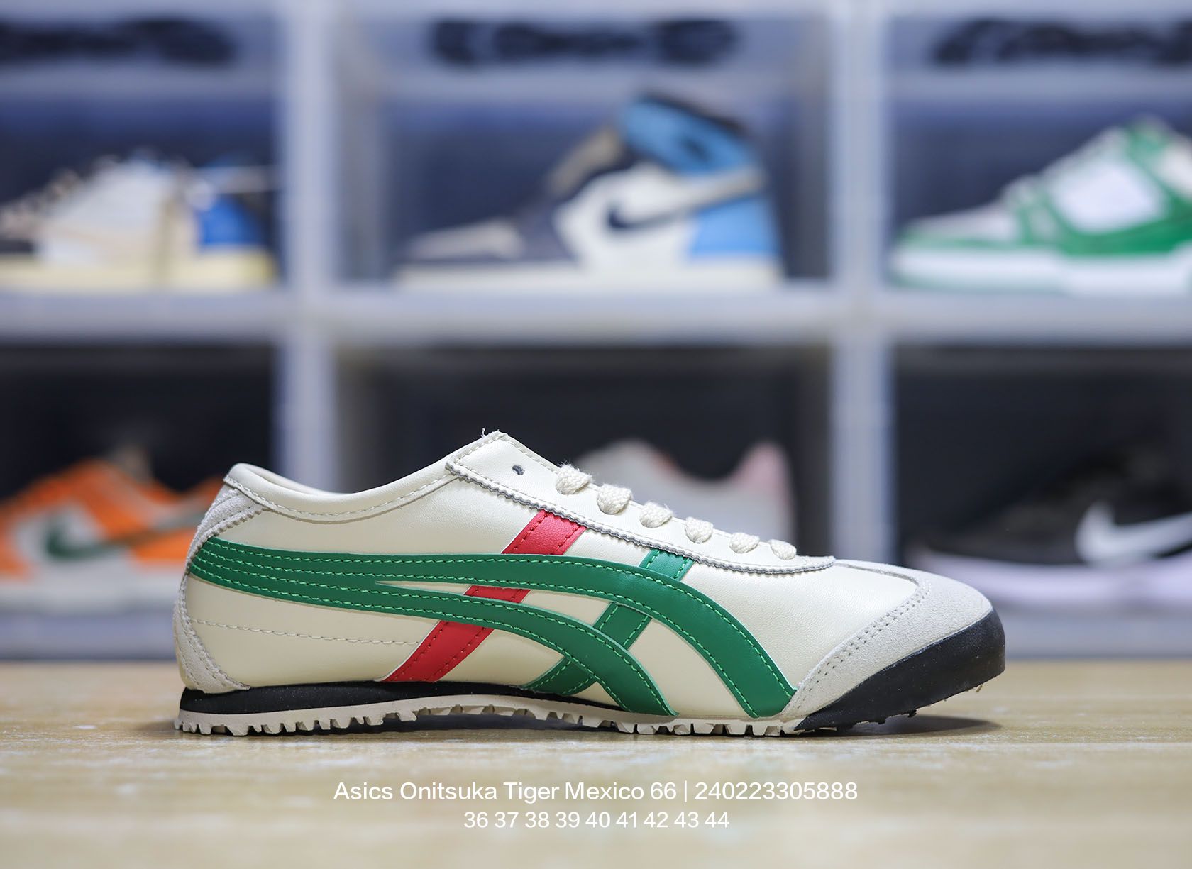 Asics Onitsuka Tiger Mexico 66 Leather Sneakers White/Green/Red