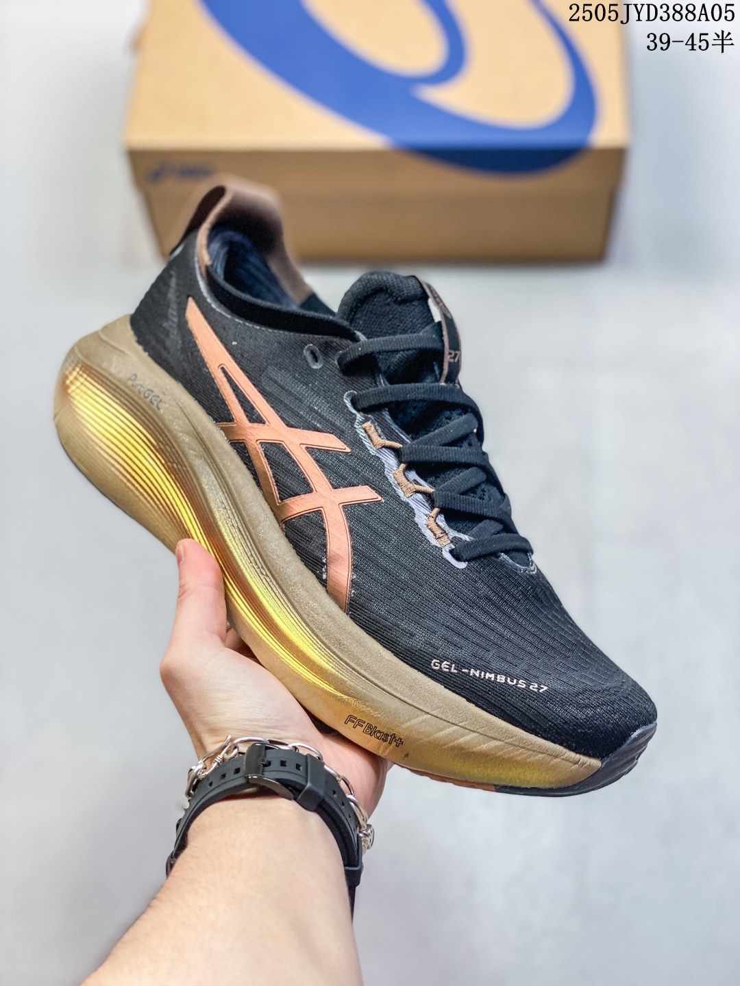ASICS GEL-Nimbus 27 4E Wide Running Shoes Grey/Orange