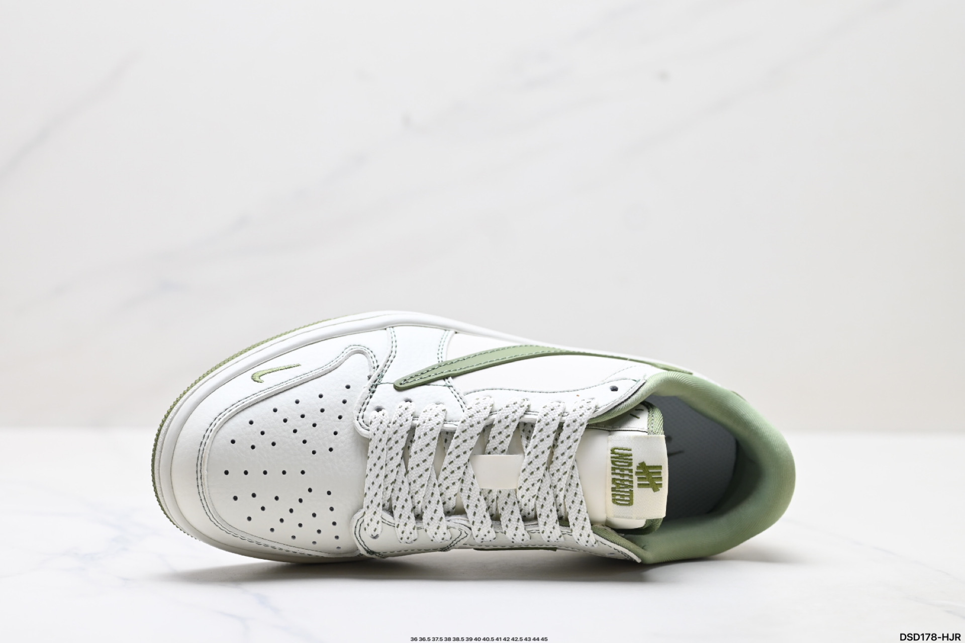 Nike Air Jordan 1 Low Undefeated Custom White Green